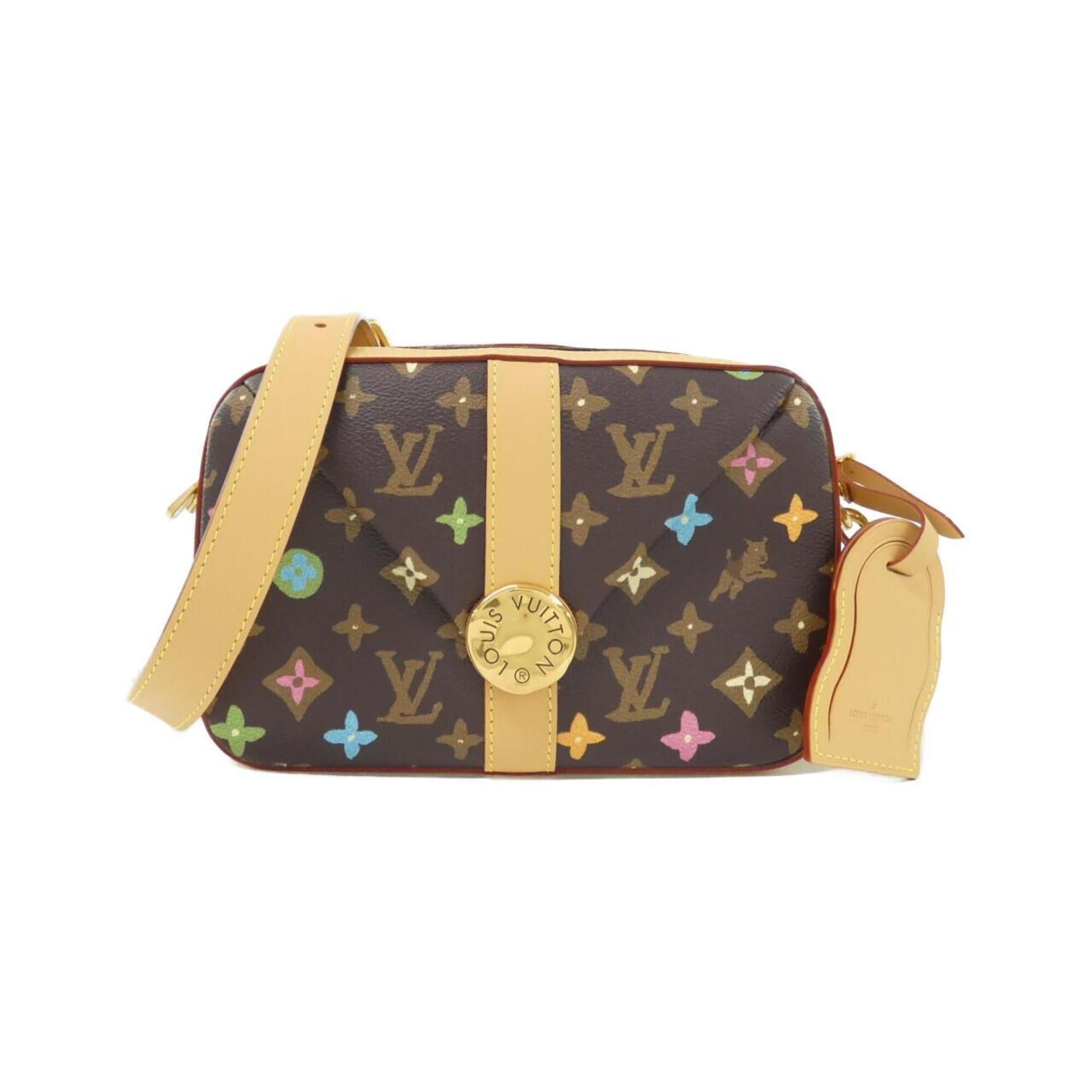 Louis Vuitton Brown Coated Canvas Shoulder Bag (Pre-Owned)