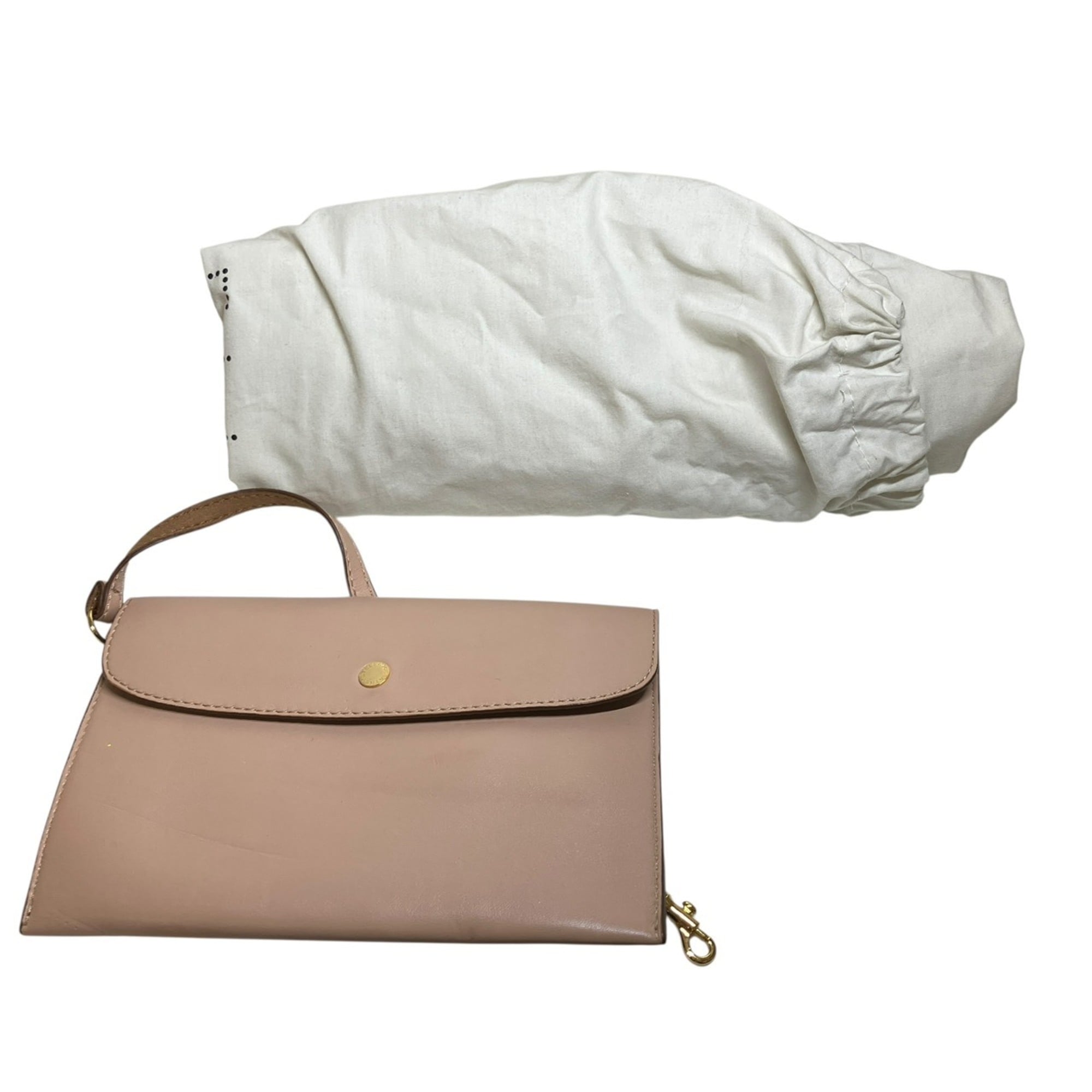 Stella Mccartney Beige Sand Faux Leather Pouch Tote Bag (Pre-Owned)