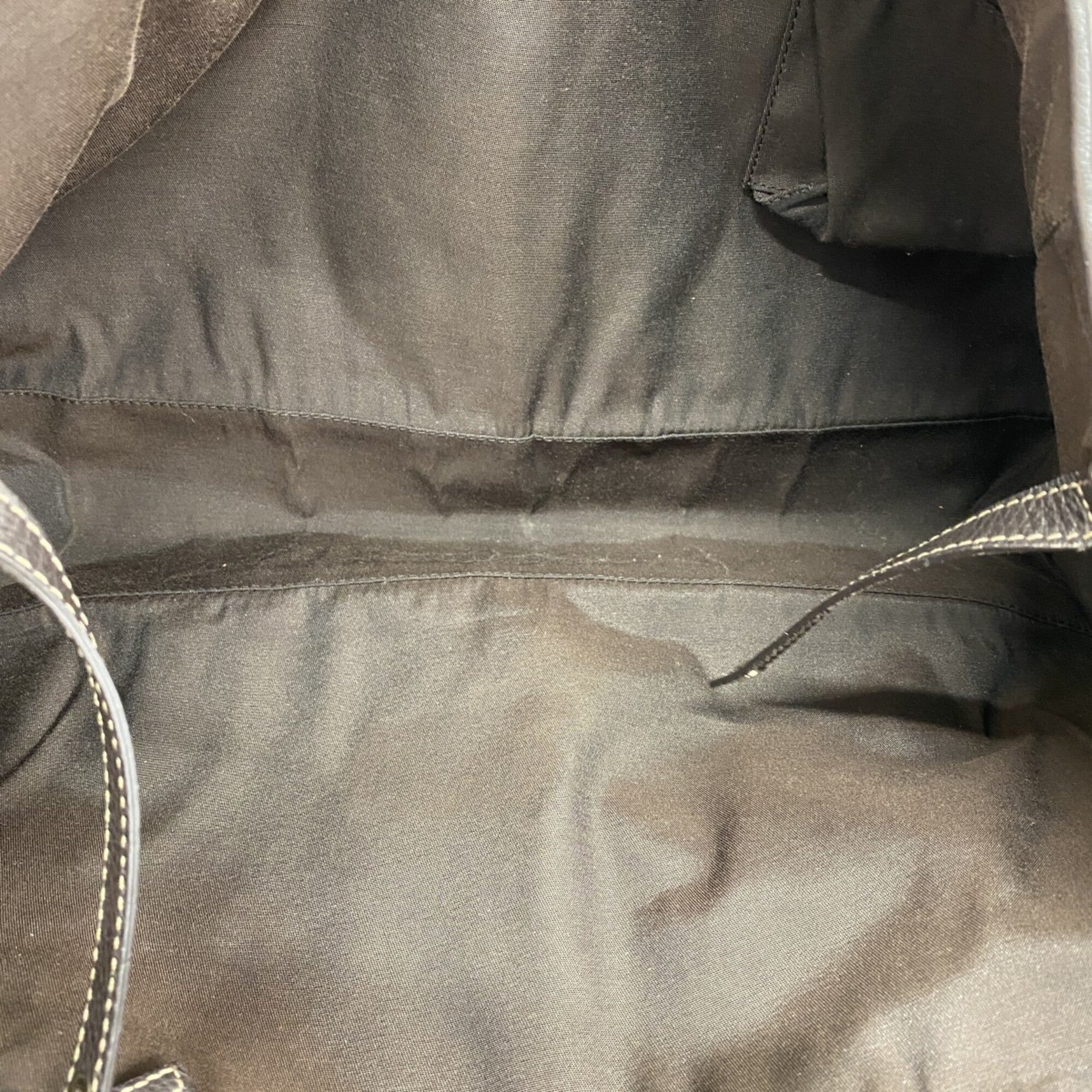 Gucci Beige Brown Coated Canvas Tote Bag (Pre-Owned)