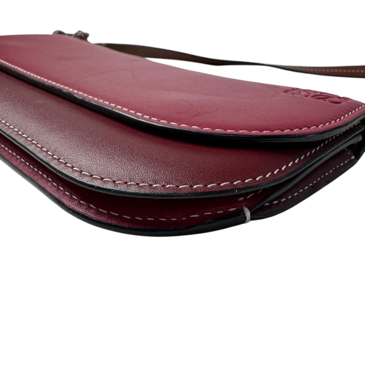 Loewe Bordeaux Leather Pochette Shoulder Bag (Pre-Owned)