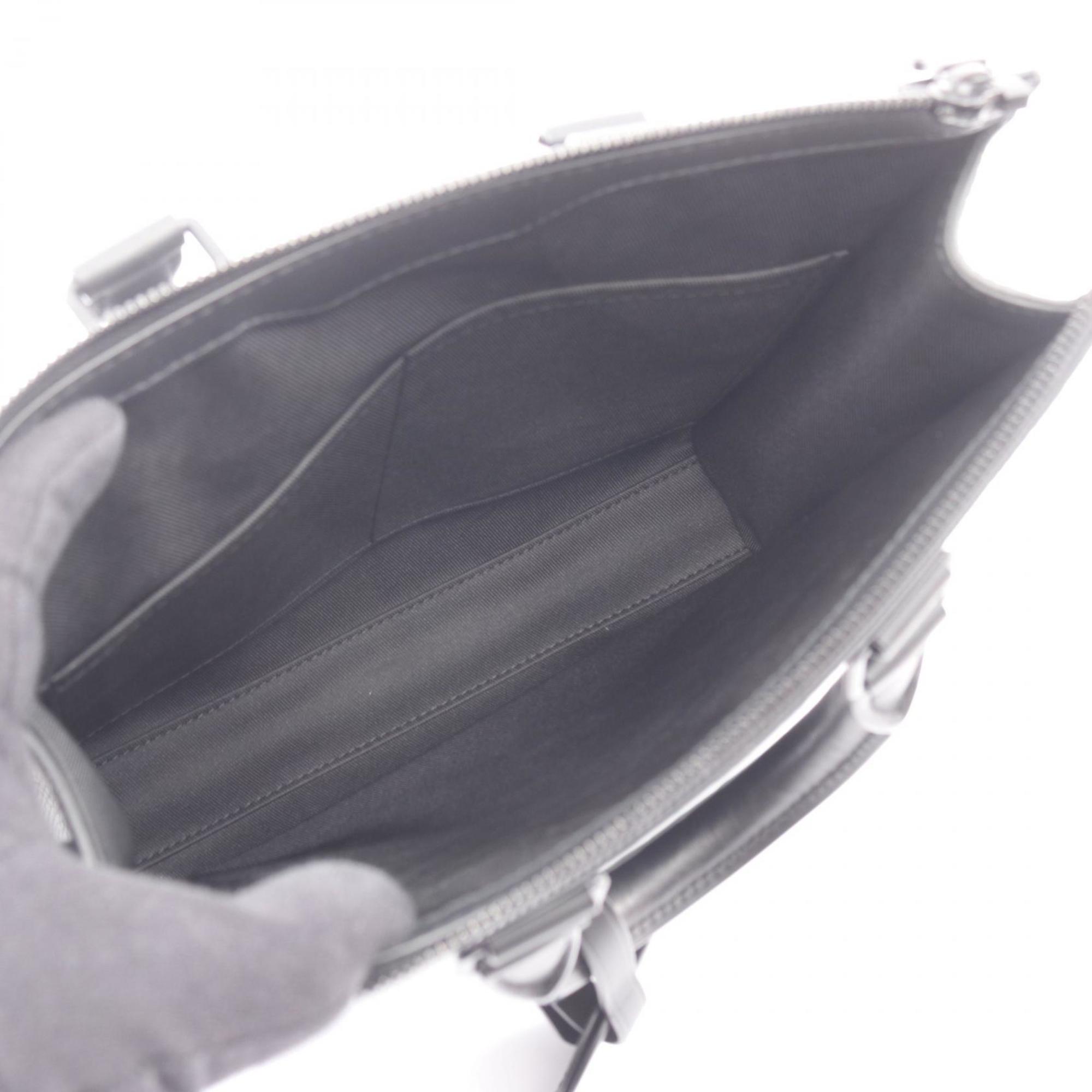 Louis Vuitton Black Noir Leather Handbag Tote Bag (Pre-Owned)