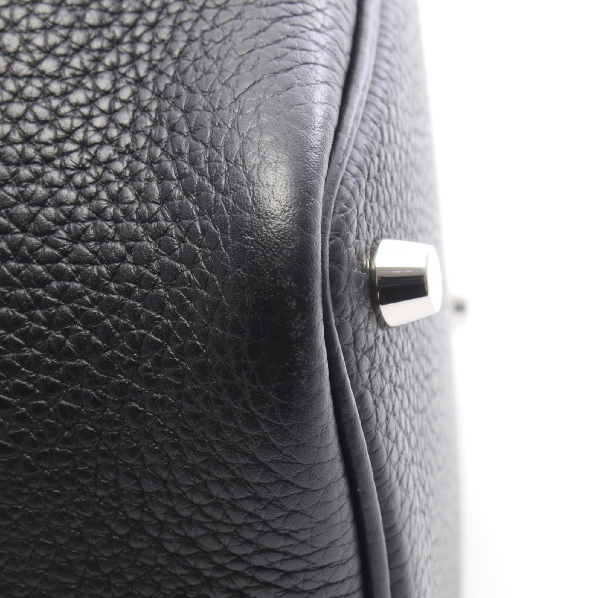 Hermes Black Taurillon Clemence Leather Handbag (Pre-Owned)