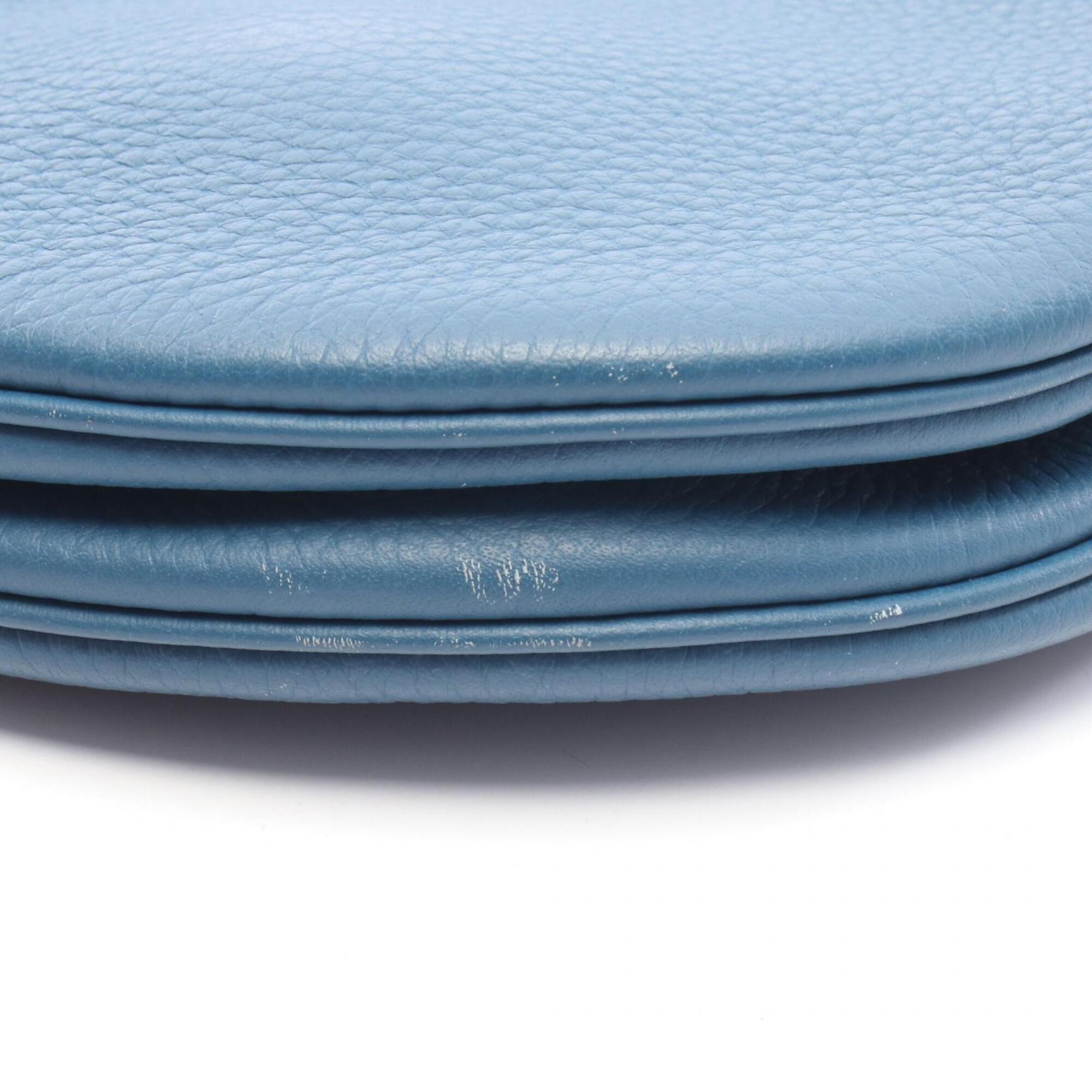 Hermes Blue Togo Leather Handbag Shoulder Bag (Pre-Owned)