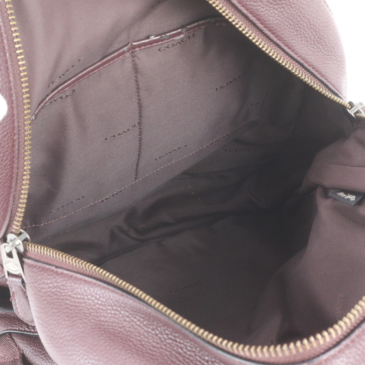 Coach Red Brown Leather Backpack Shoulder Bag (Pre-Owned)