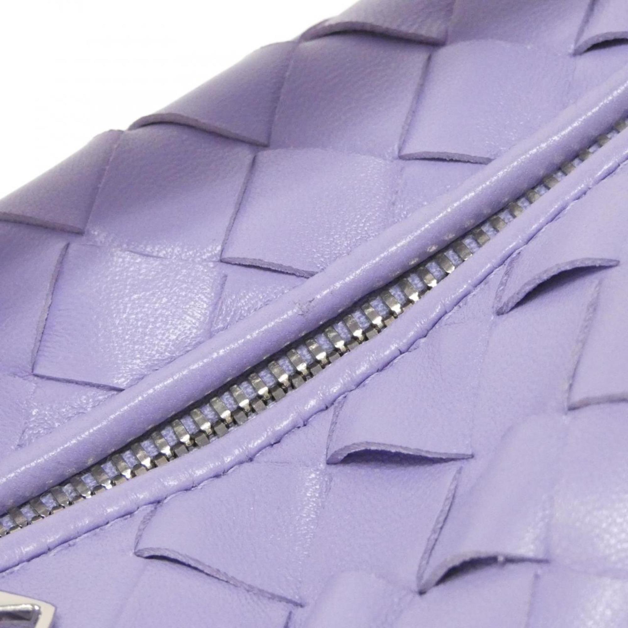 Bottega Veneta Purple Leather Handbag (Pre-Owned)