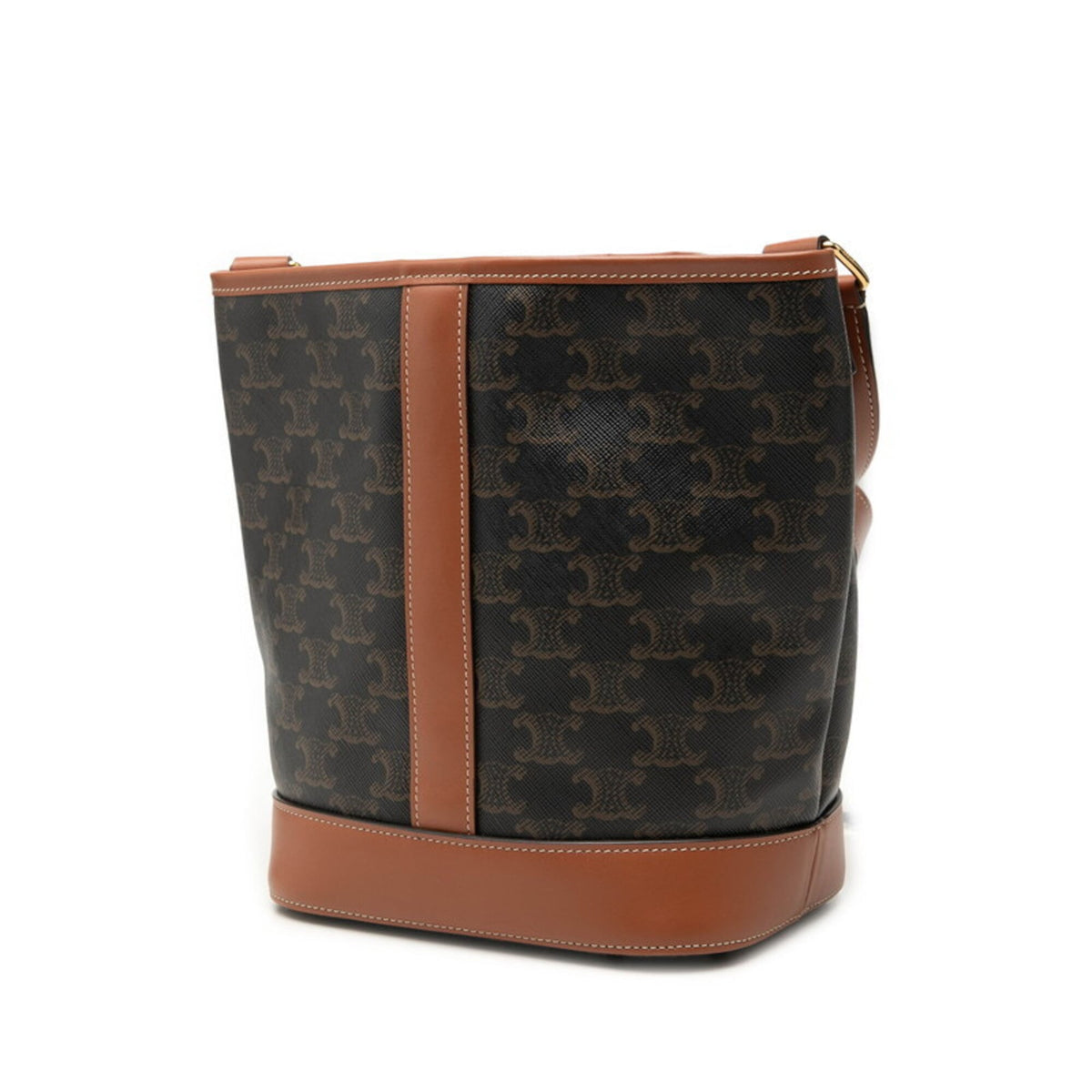 Celine Black Brown Pvc Leather Shoulder Bag (Pre-Owned)