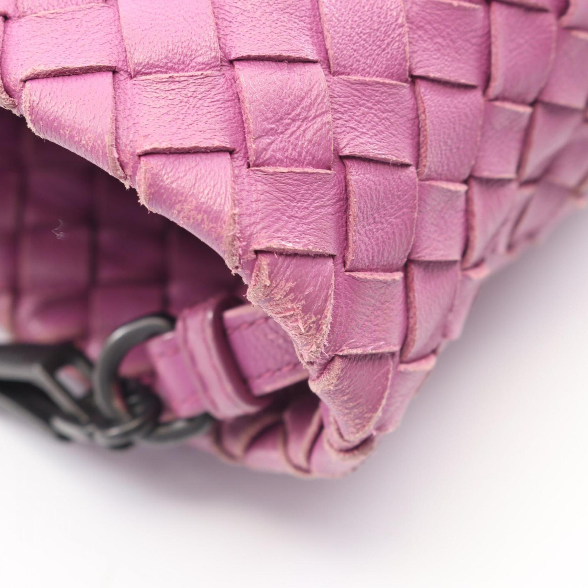 Bottega Veneta Purple Intrecciato Handbag Tote Bag (Pre-Owned)