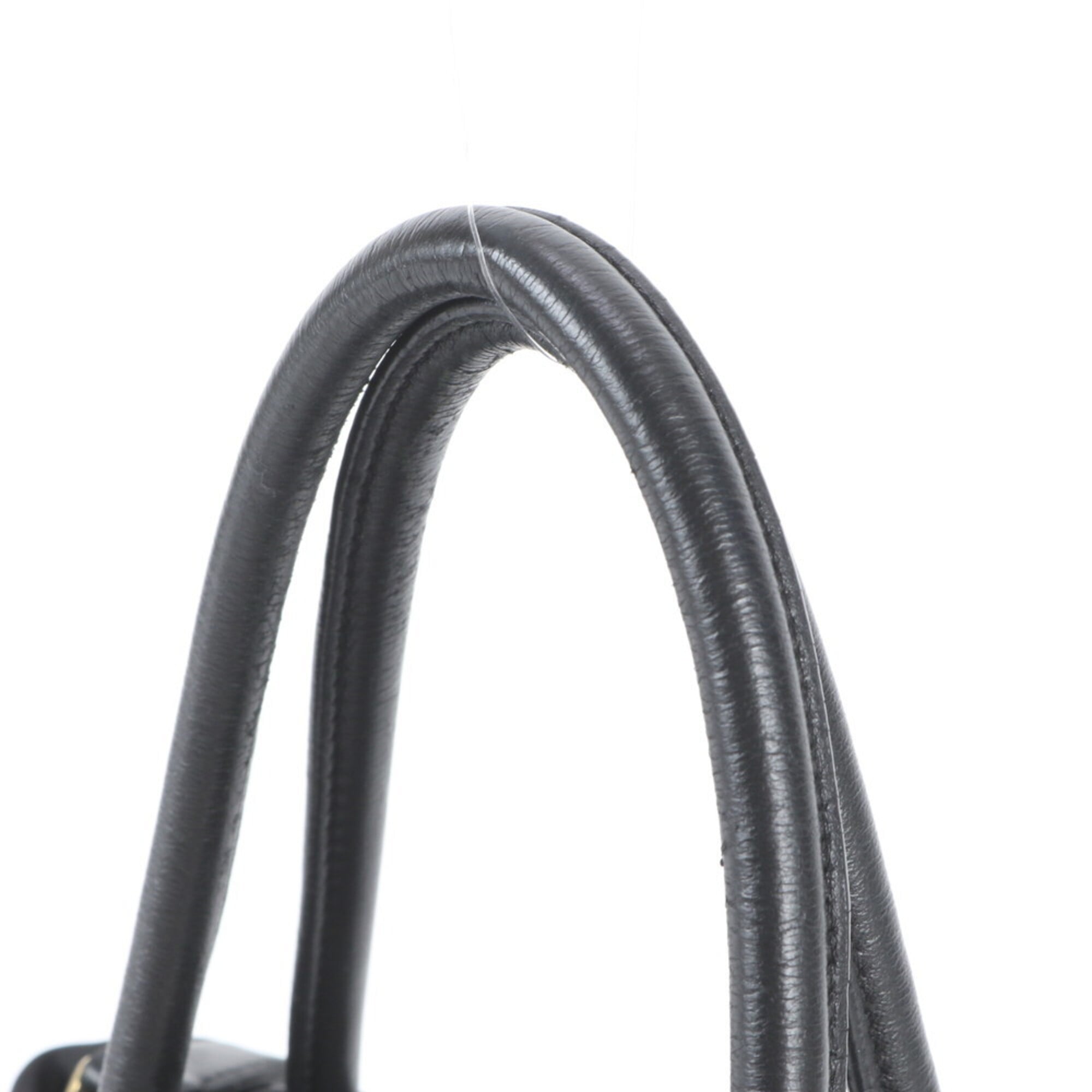 Prada Black Leather Nylon Shoulder Bag Tote Bag (Pre-Owned)