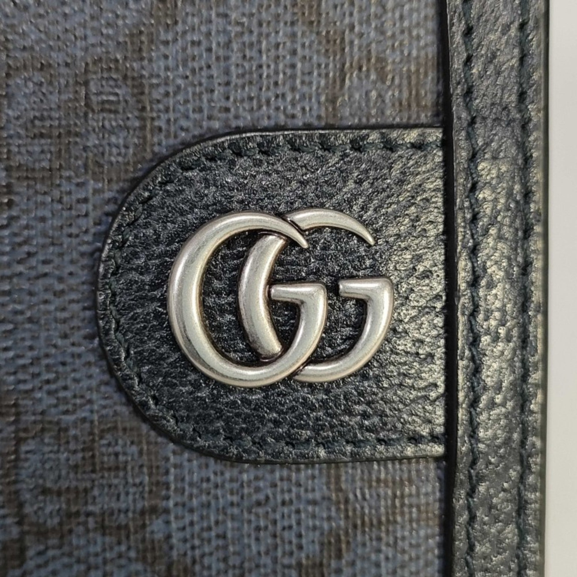 Gucci Gg Supreme Black Pvc Leather Wallet (Bi-Fold) (Pre-Owned)