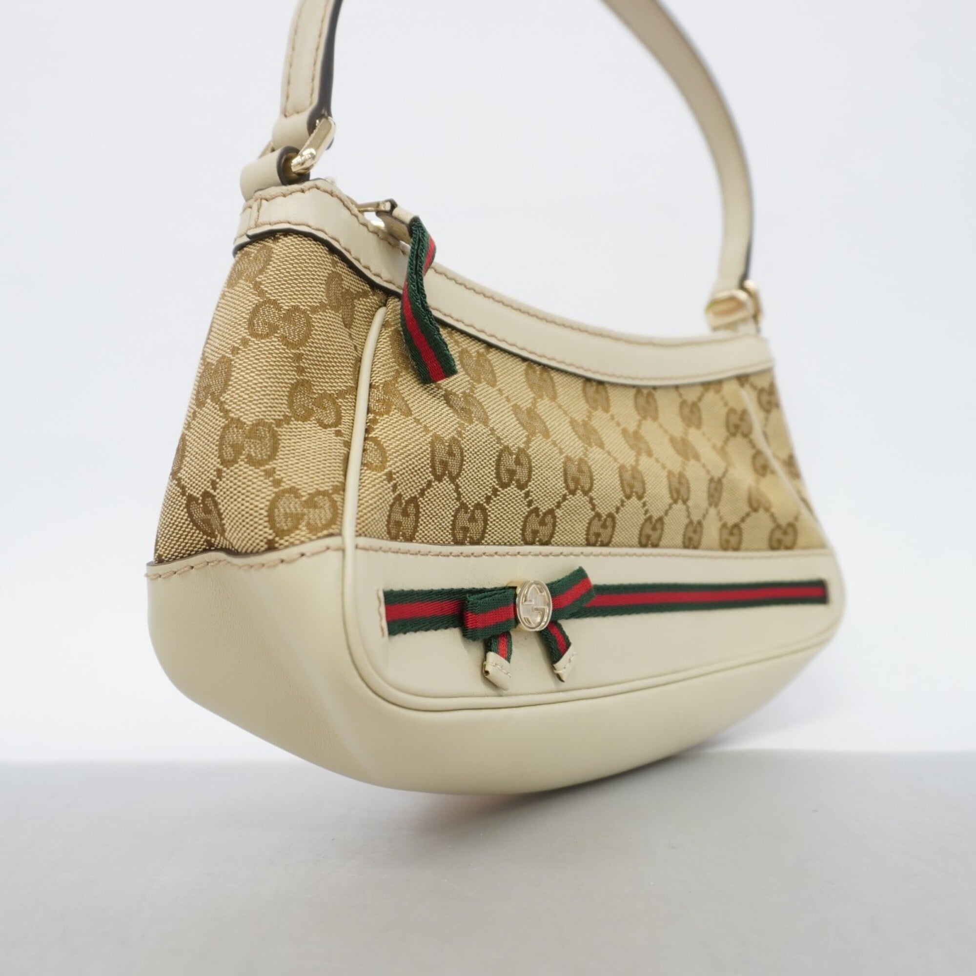 Gucci Beige Canvas Handbag (Pre-Owned)