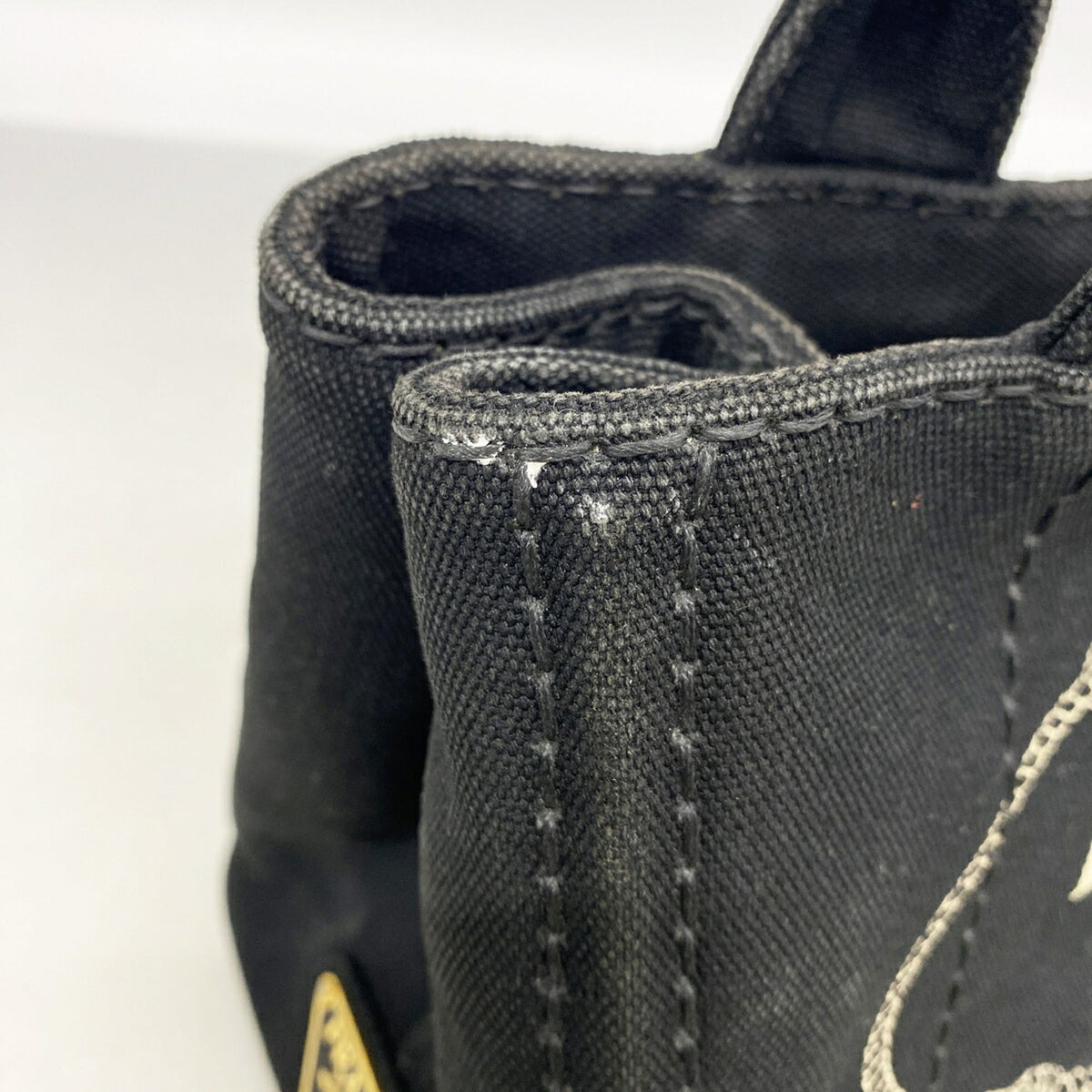 Prada Black Canvas Handbag (Pre-Owned)