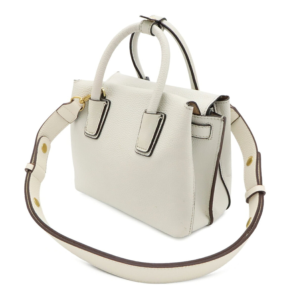 Mcm Ivory Off-White Leather Handbag Shoulder Bag (Pre-Owned)