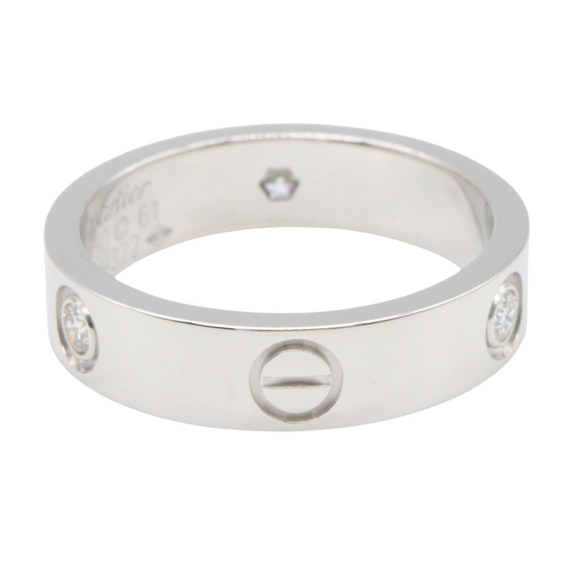 Cartier Silver Clear White Gold (18K) Band Ring (Pre-Owned)
