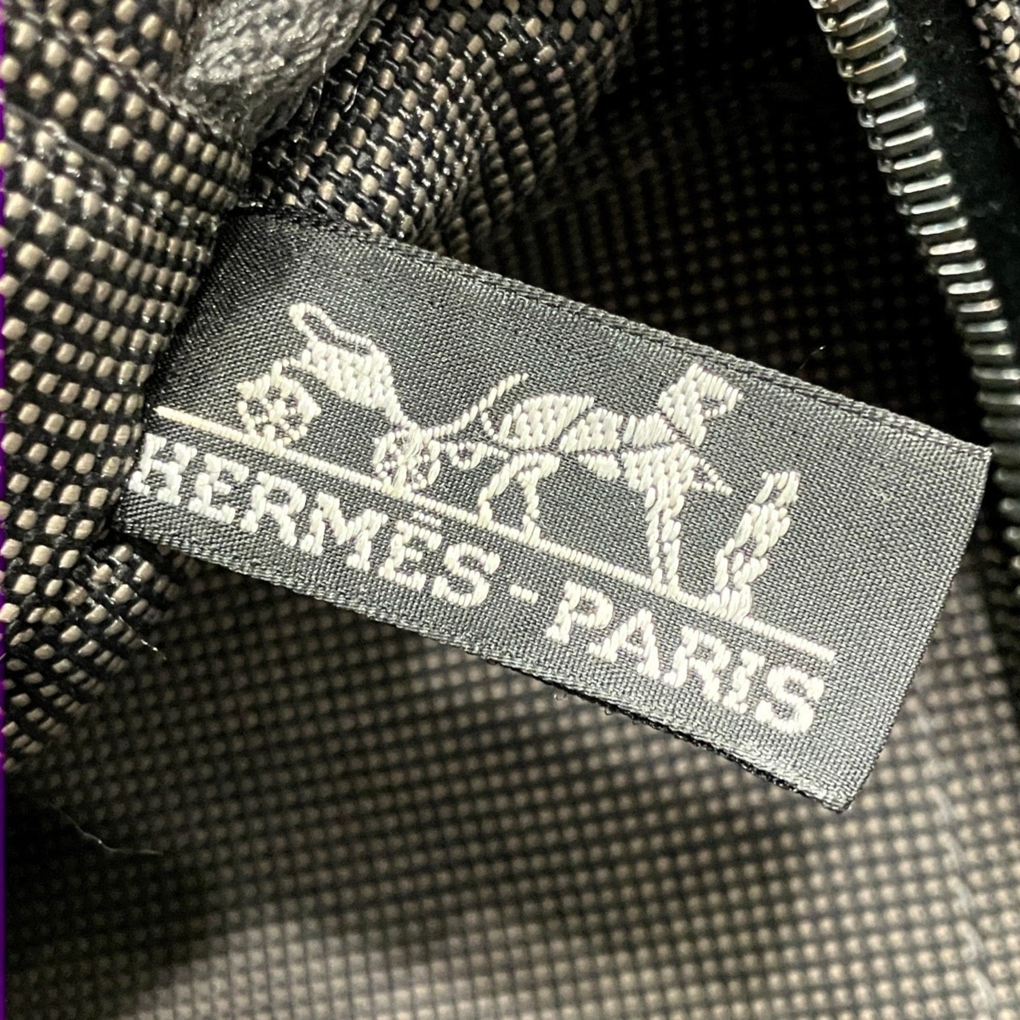 Hermes Her Line Gray Canvas Tote Bag (Pre-Owned)