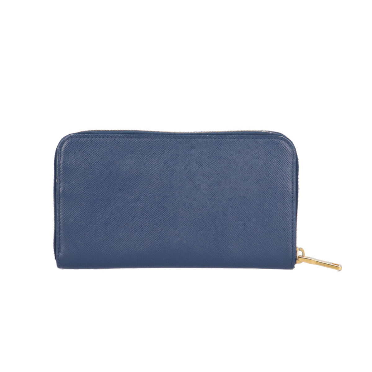 Prada Blue Leather Long Wallet (Bi-Fold) (Pre-Owned)
