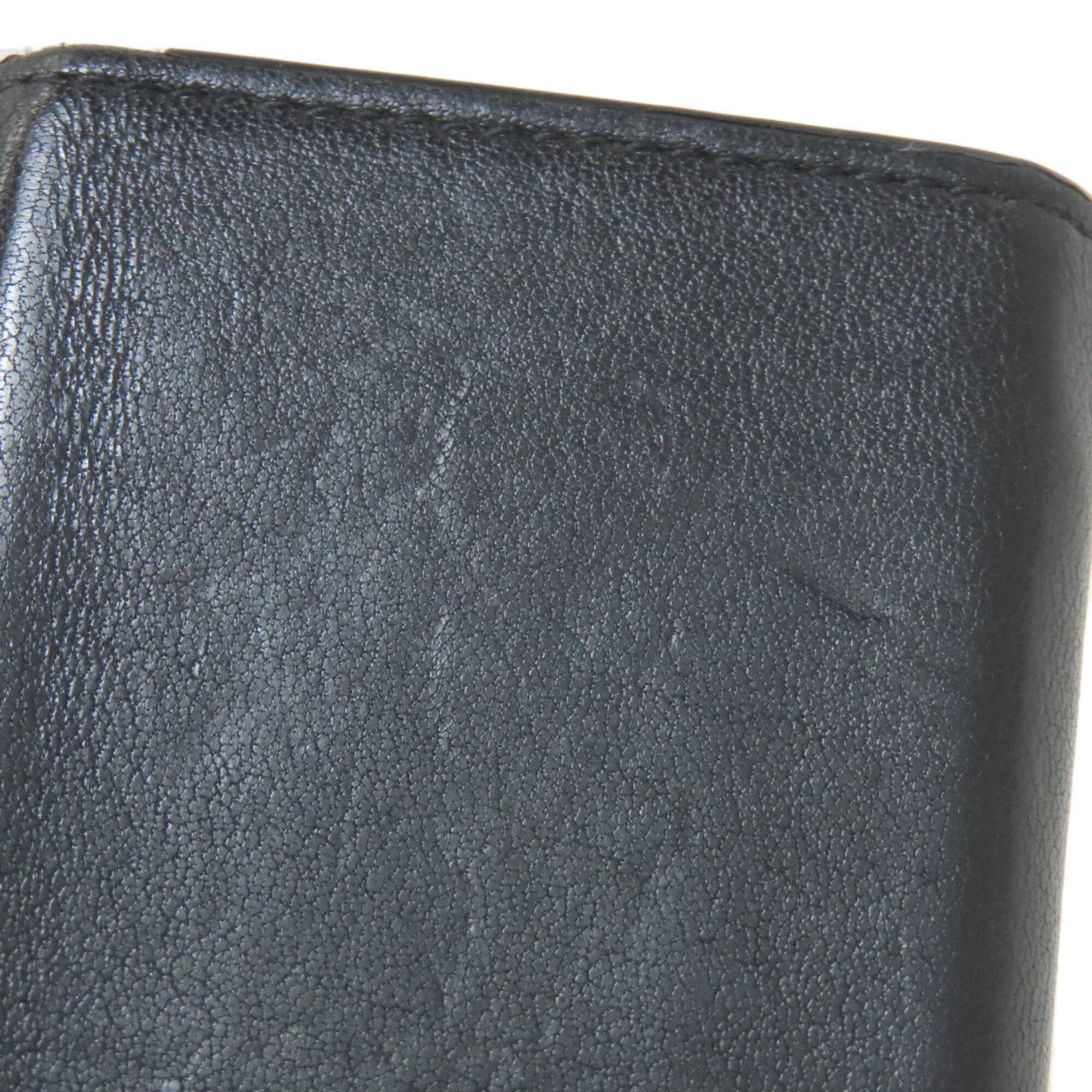 Yves Saint Laurent Black Blue Wallet (Tri-Fold) (Pre-Owned)