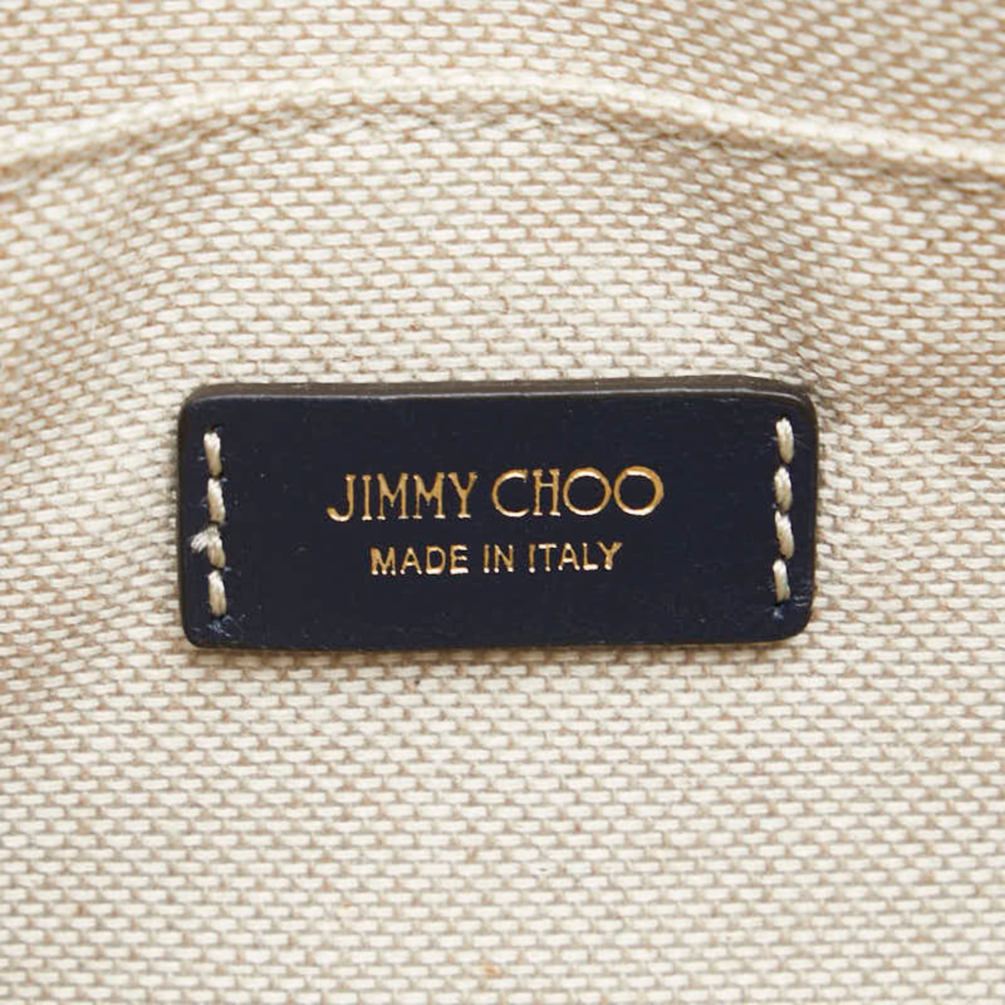 Jimmy Choo Cotton Leather Shoulder Bag (Pre-Owned)