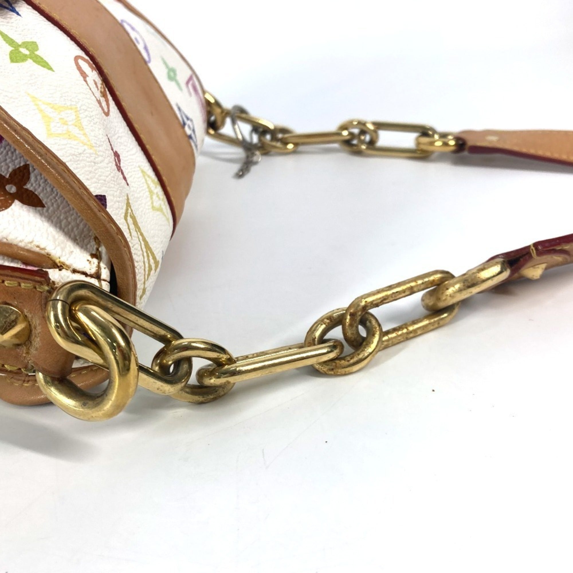 Louis Vuitton Blanc Multi-Color White Monogram Multicolore Handbag Shoulder Bag (Pre-Owned)