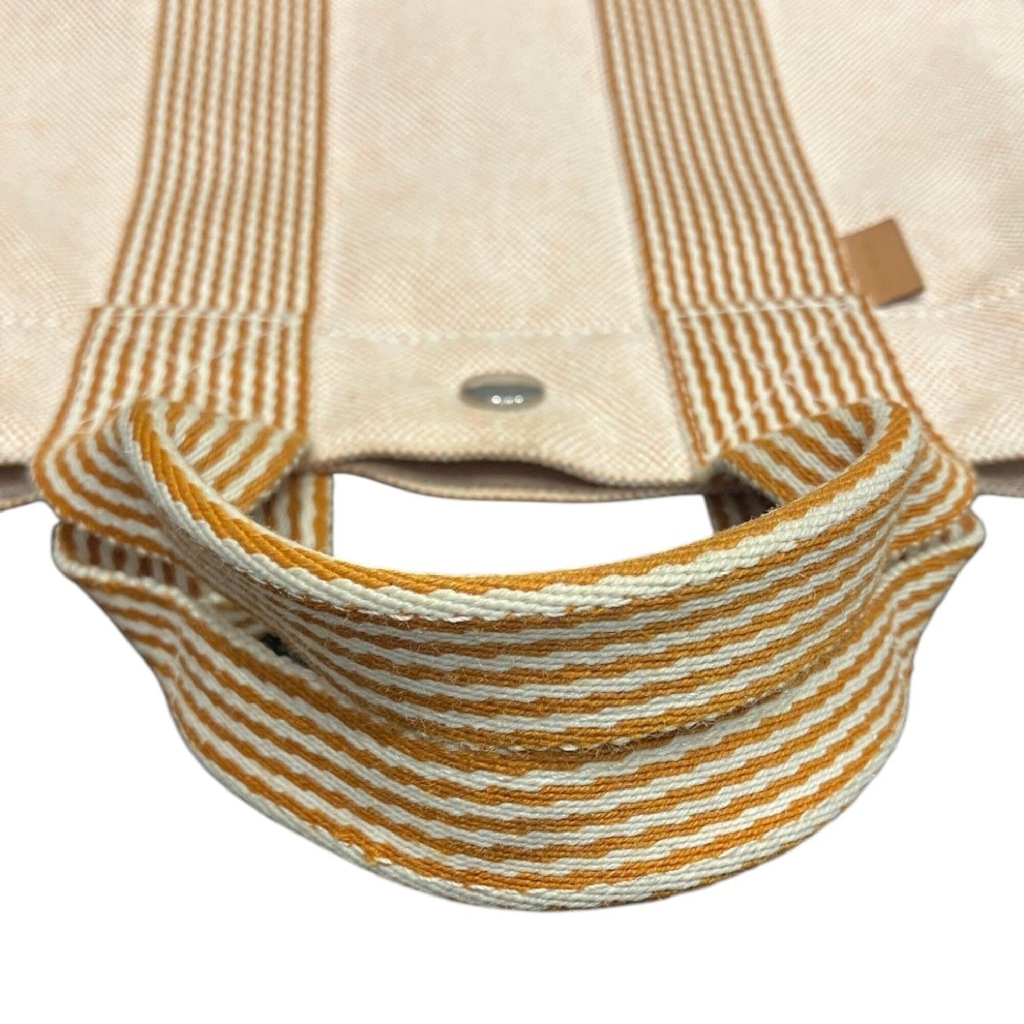 Hermes Orange Cotton Canvas Handbag (Pre-Owned)