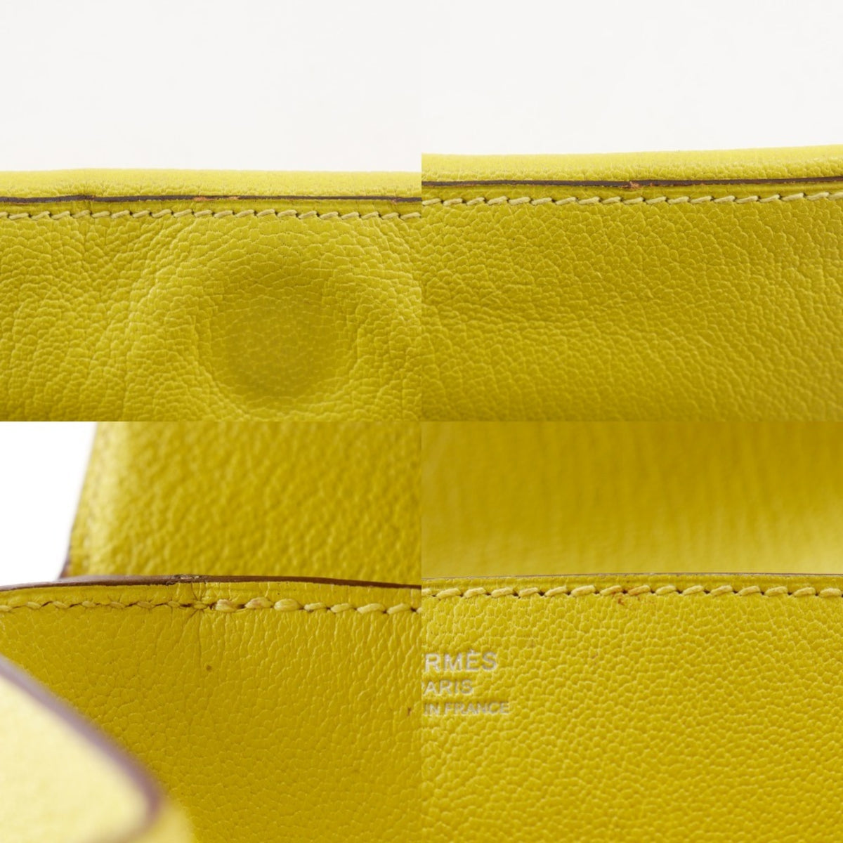 Hermes Yellow Chevre Leather Clutch Bag (Pre-Owned)