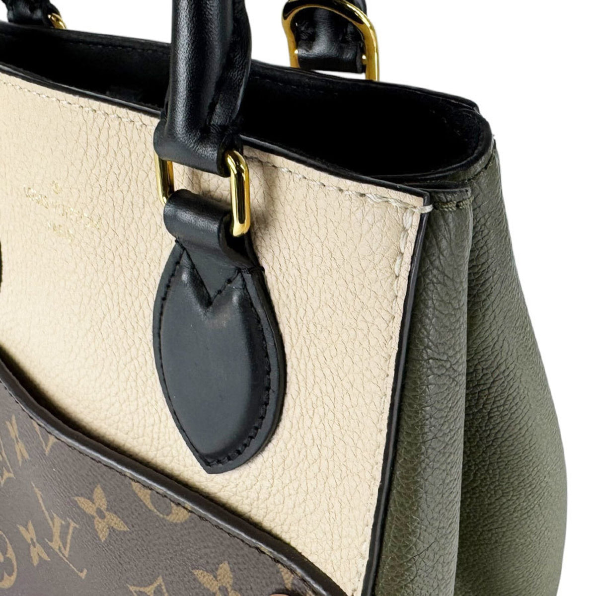 Louis Vuitton Brown Khaki Light Beige Monogram Monogram Leather Handbag Shoulder Bag (Pre-Owned)