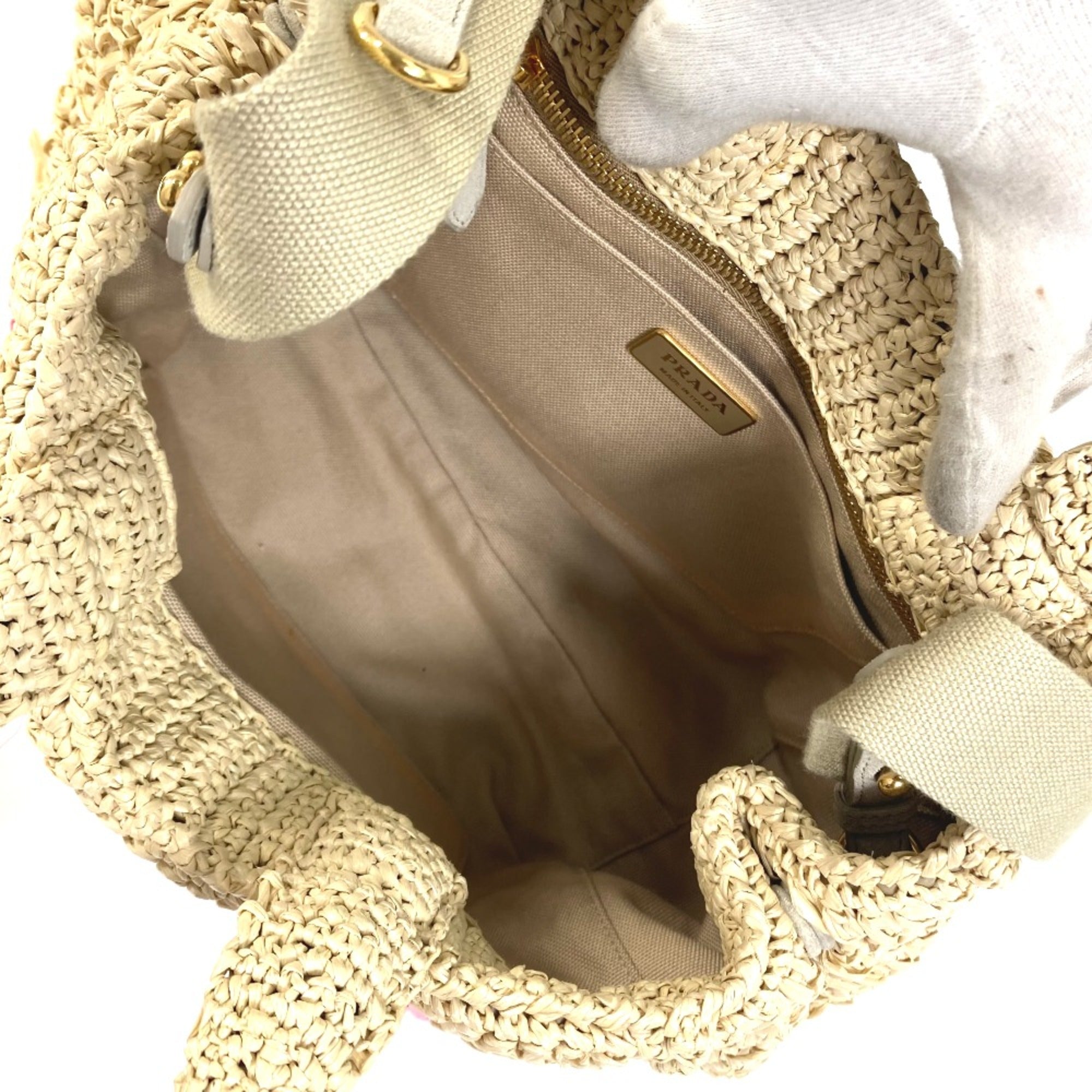 Prada Beige Cloth Handbag (Pre-Owned)