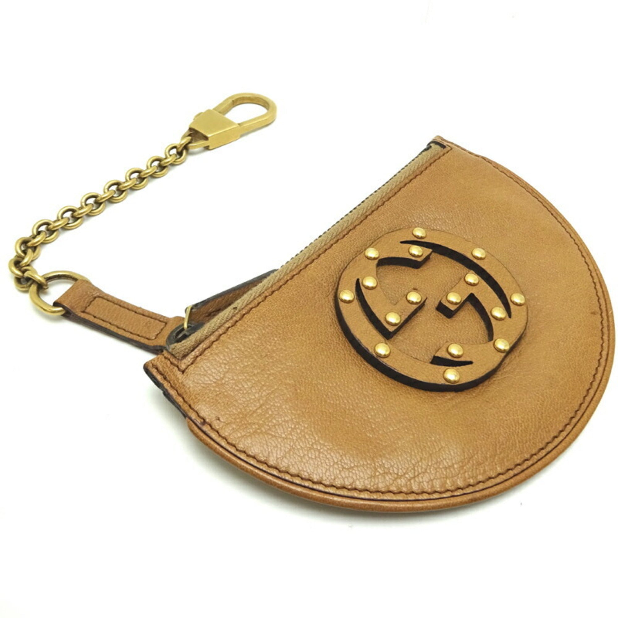 Gucci Brown Camel Leather Coin Purse/Coin Case (Pre-Owned)