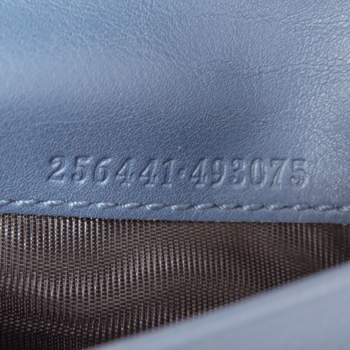 Gucci Blue Dark Brown Leather Wallet (Bi-Fold) (Pre-Owned)