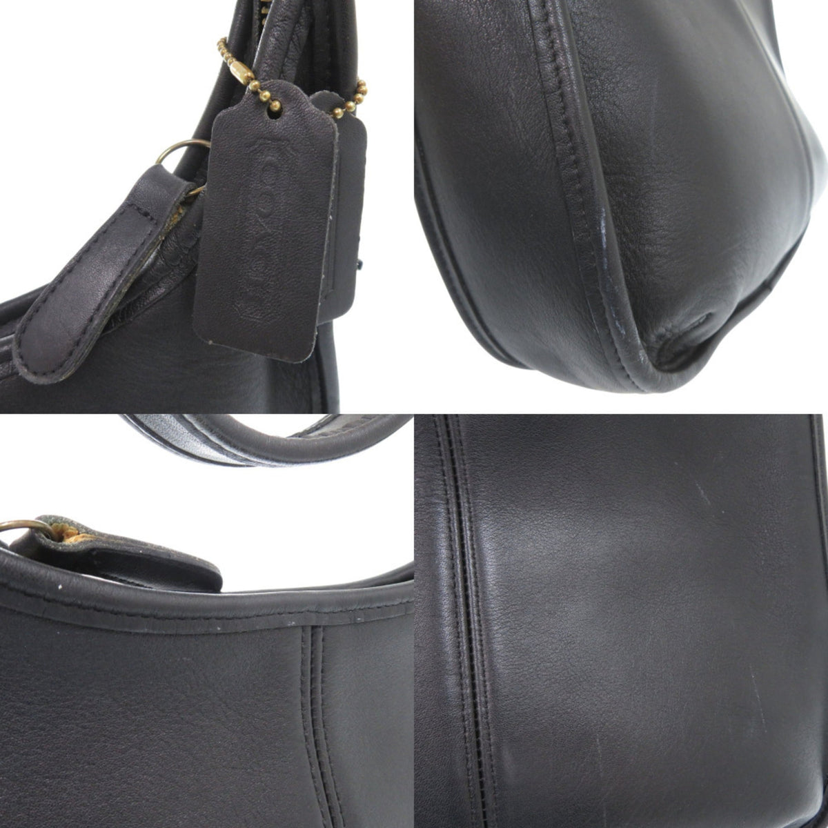 Coach Black Leather Shoulder Bag (Pre-Owned)