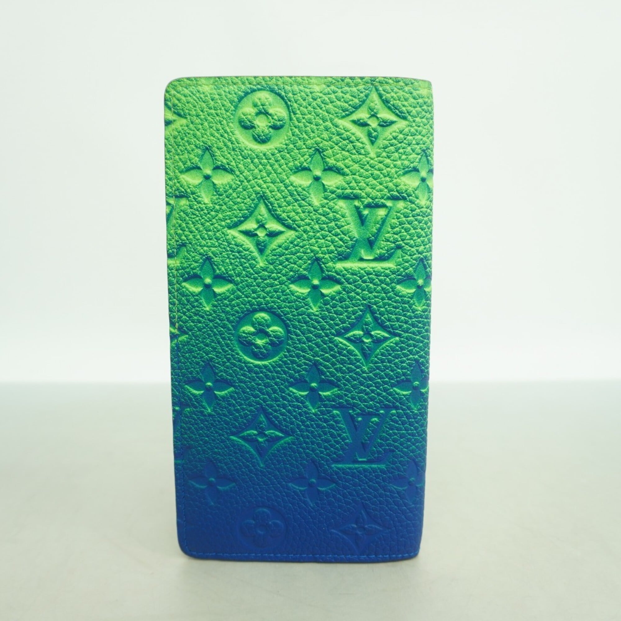 Louis Vuitton Blue Green Long Wallet (Bi-Fold) (Pre-Owned)