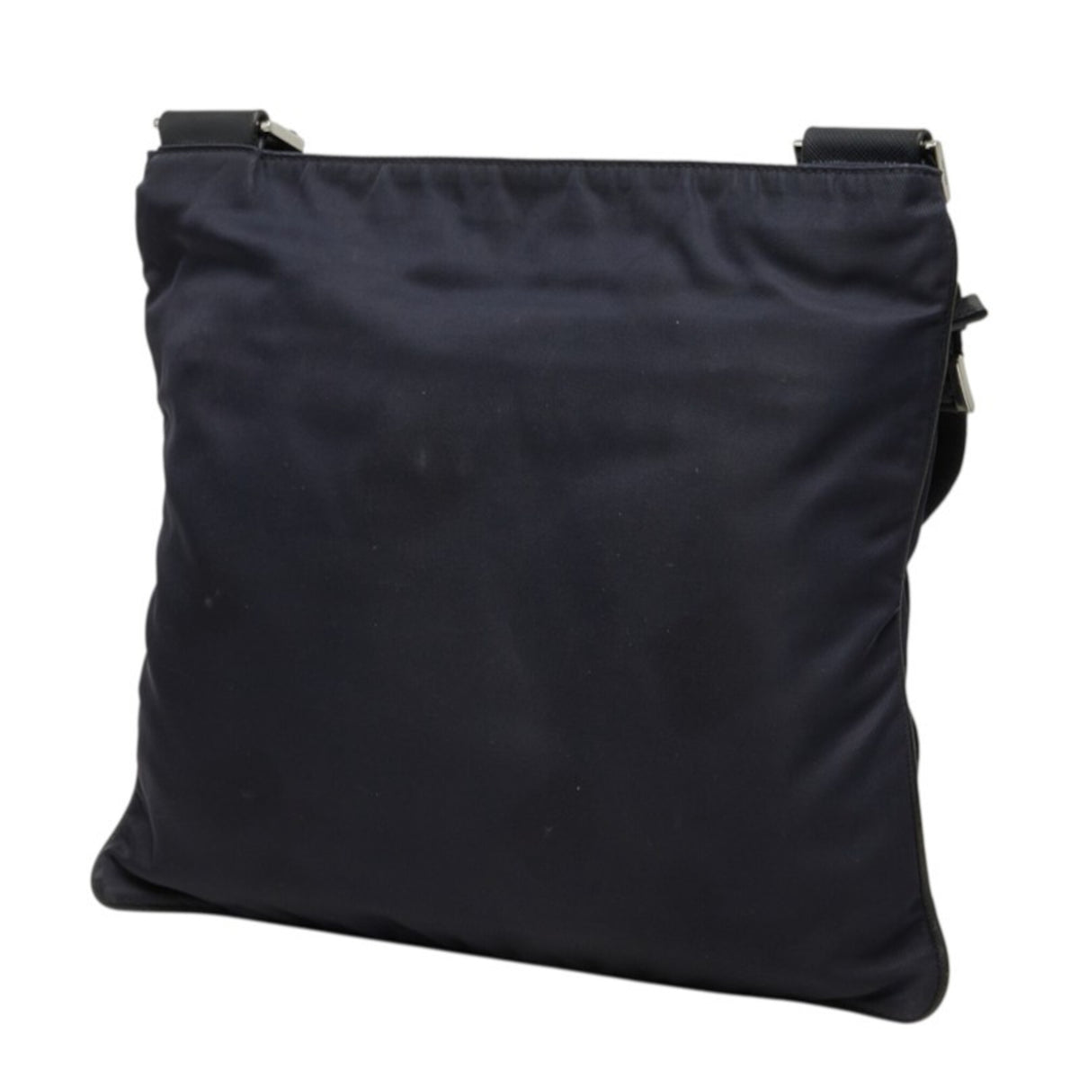 Prada Navy Nylon Leather Shoulder Bag (Pre-Owned)