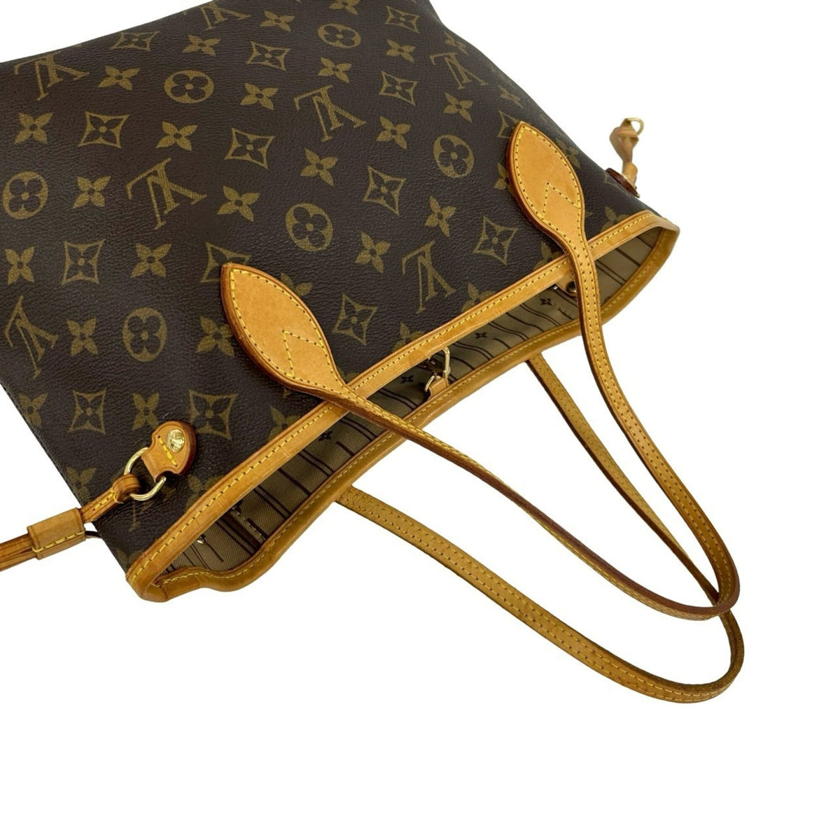Louis Vuitton Brown Leather Pvc Handbag Tote Bag (Pre-Owned)