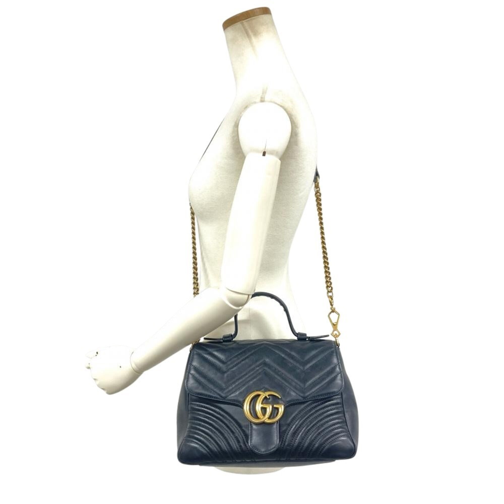 Gucci Black Leather Shoulder Bag (Pre-Owned)