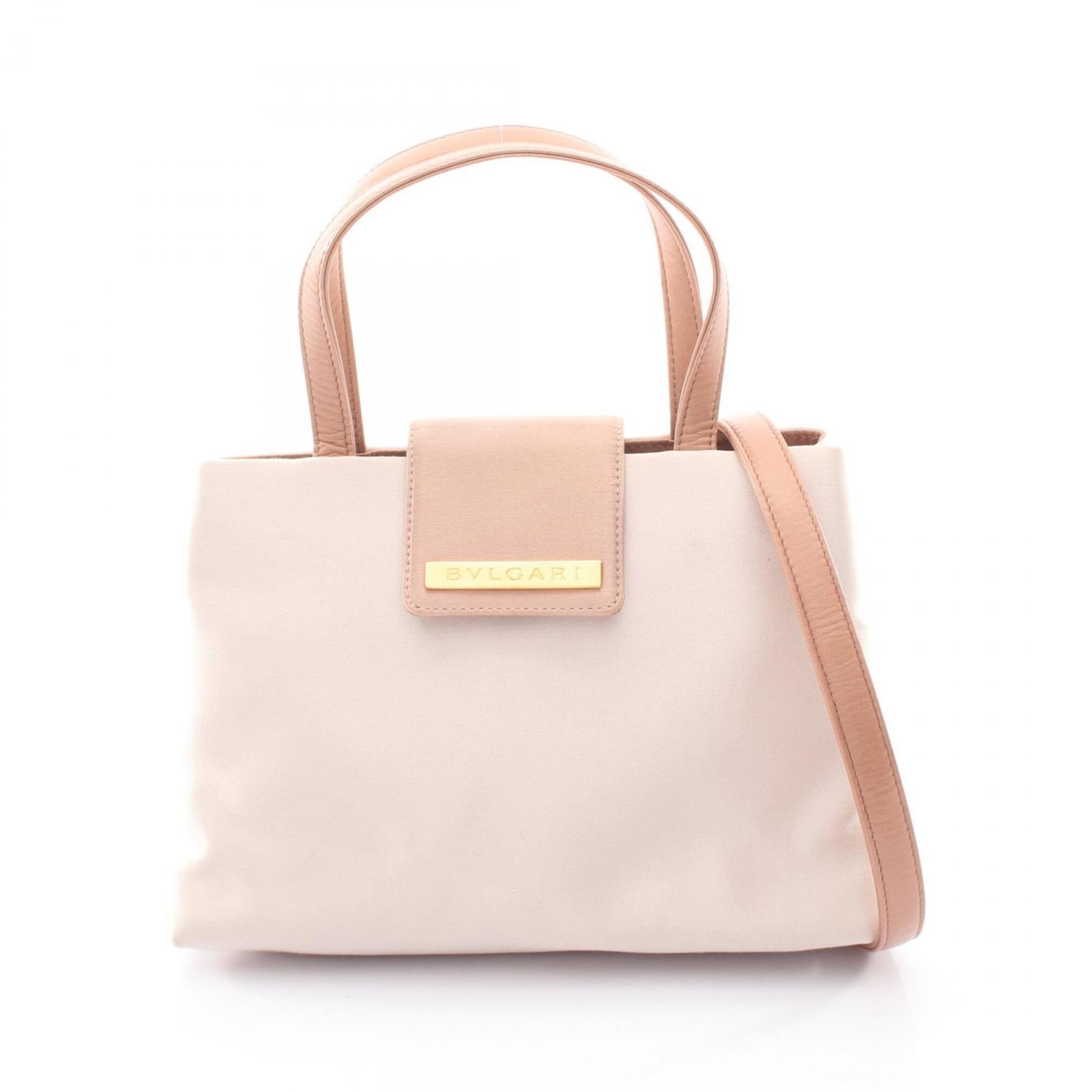 Bvlgari Pink Fabric Leather Handbag (Pre-Owned)