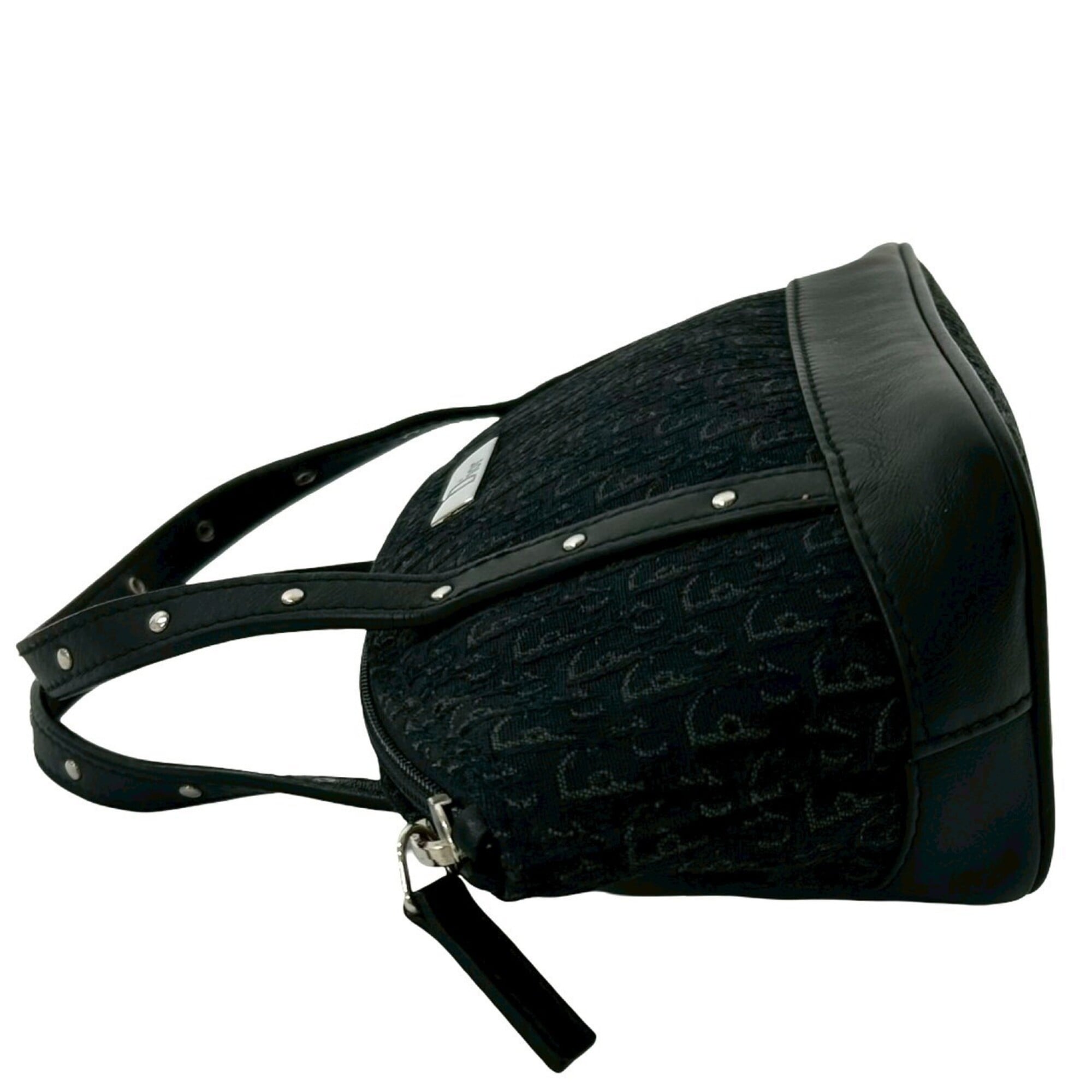 Christian Dior Black Canvas Leather Handbag (Pre-Owned)