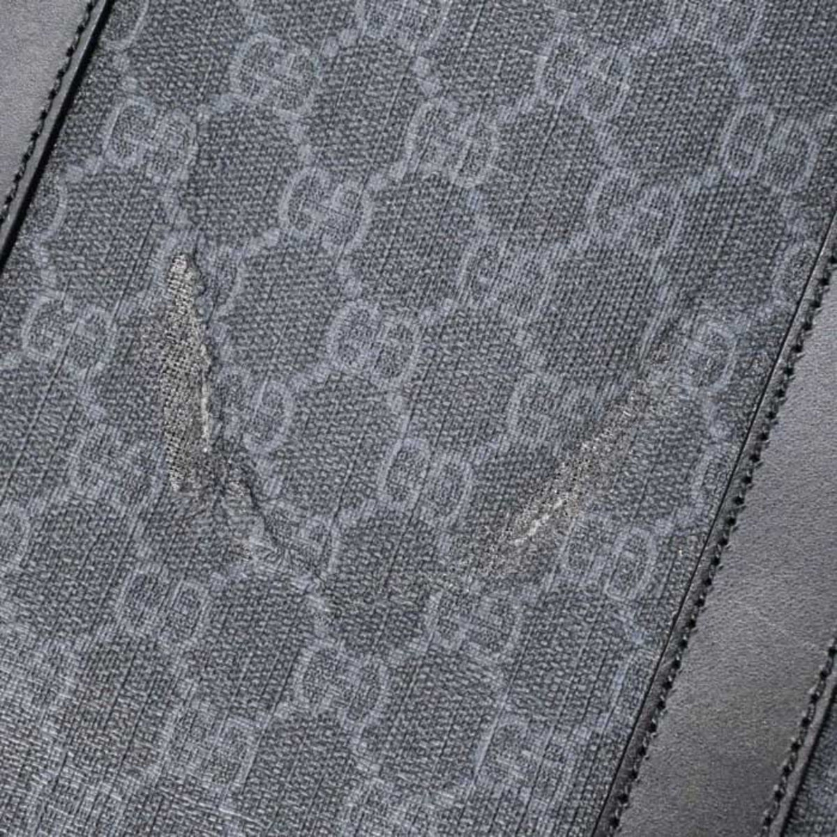 Gucci Gg Plus Black Gg Supreme Leather Tote Bag (Pre-Owned)