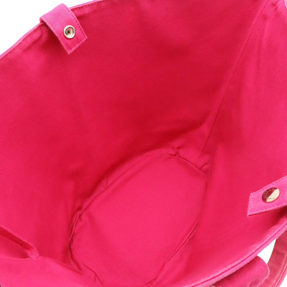 Hermes Fuchsia Canvas Handbag Tote Bag (Pre-Owned)