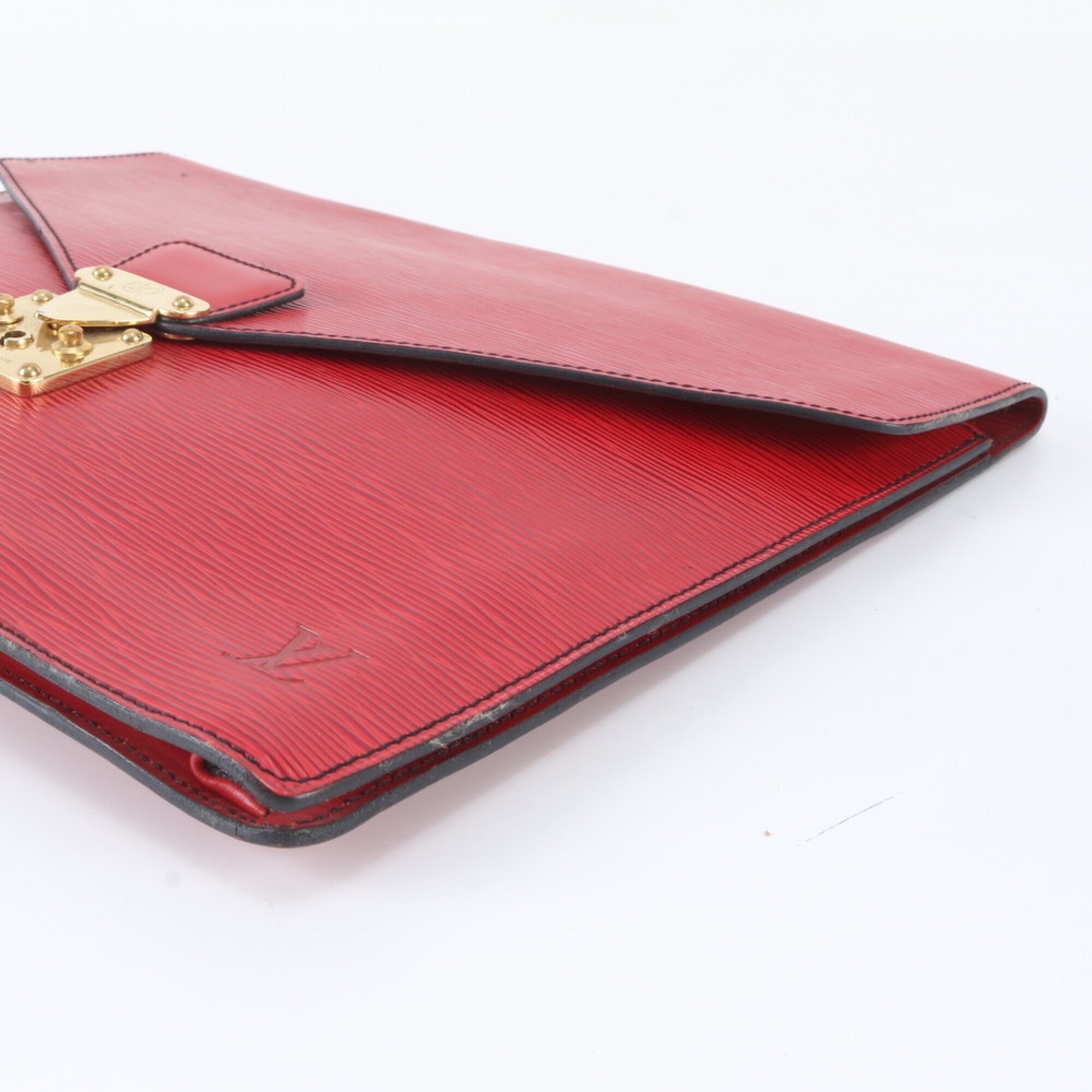 Louis Vuitton Castilian Red Leather Clutch Bag (Pre-Owned)
