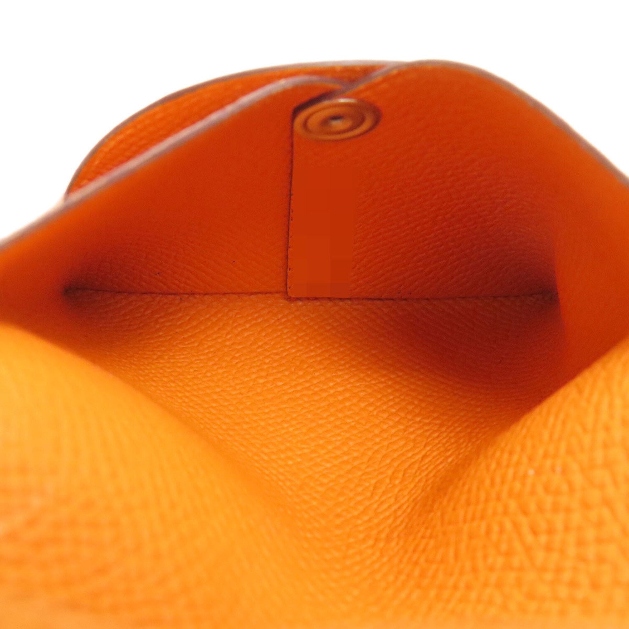 Hermes Orange Epsom Leather Coin Purse/Coin Case (Pre-Owned)