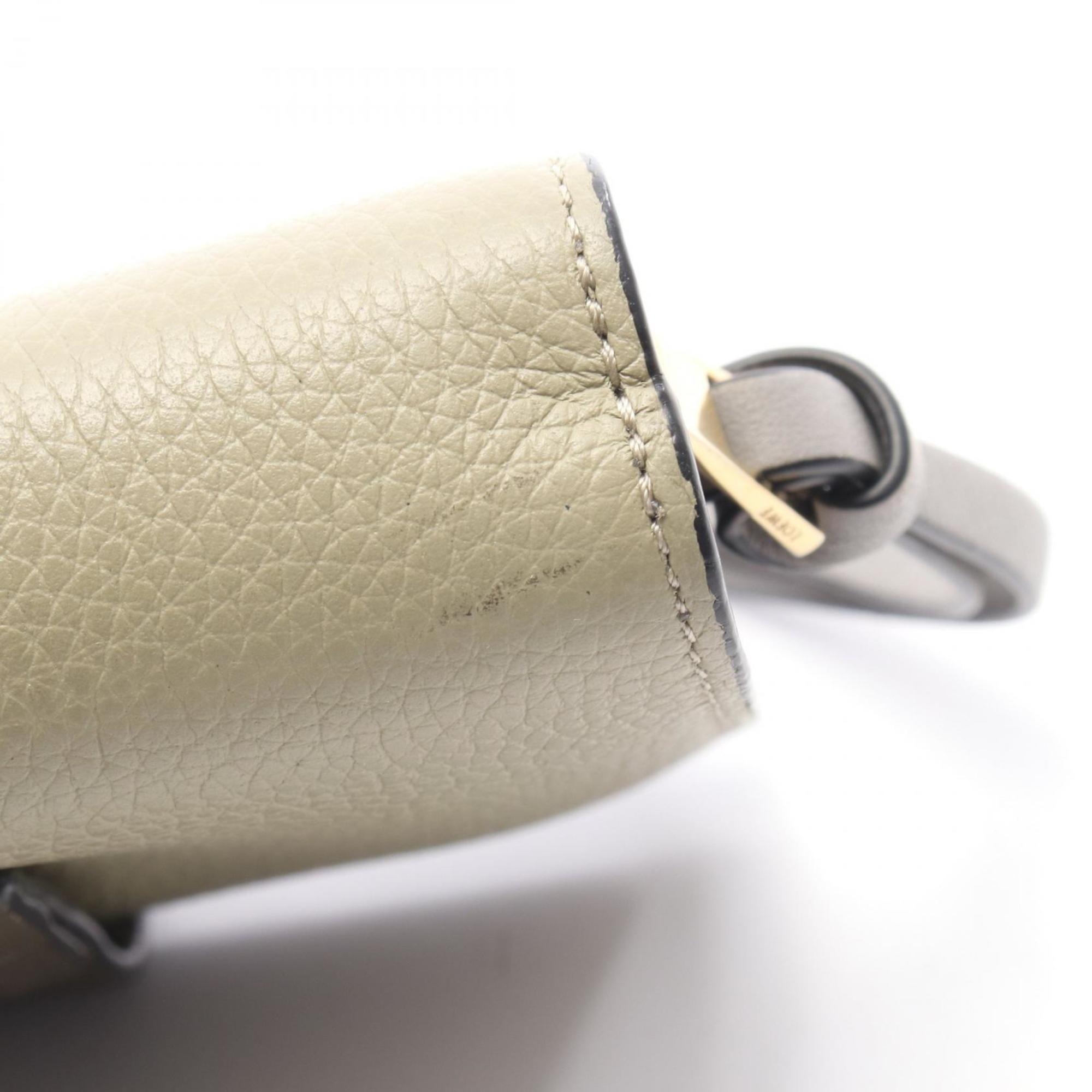 Loewe Gray Green Khaki Leather Wallet (Bi-Fold) (Pre-Owned)