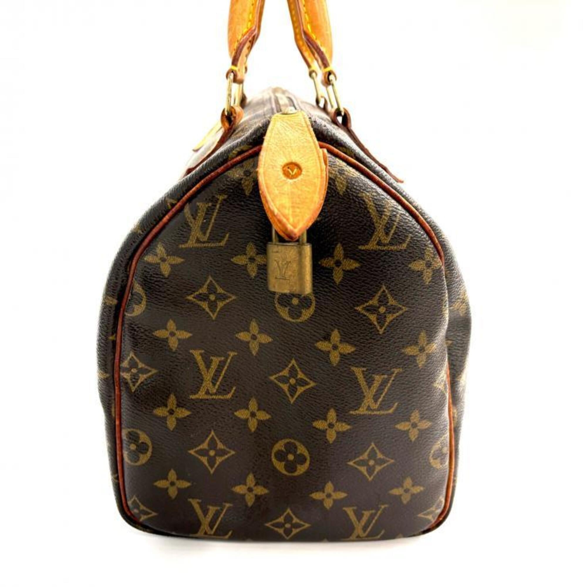 Louis Vuitton Beige Brown Monogram Handbag (Pre-Owned)