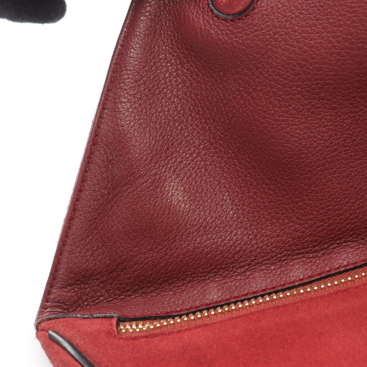 Loewe Bordeaux Suede Clutch Bag Handbag (Pre-Owned)