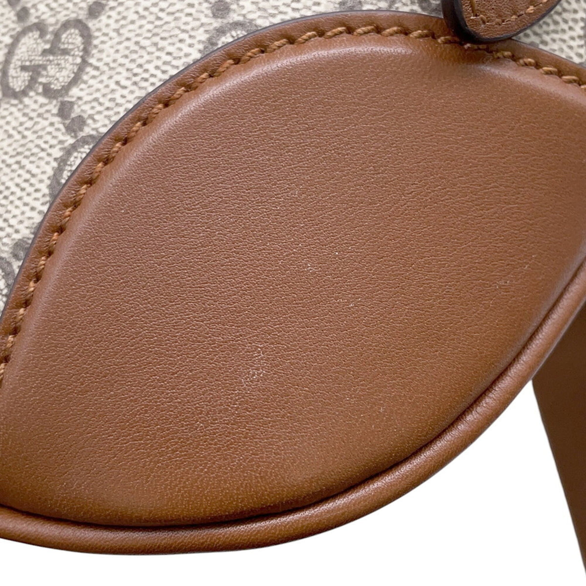 Gucci Beige Brown Leather Pvc Sling Bag (Pre-Owned)