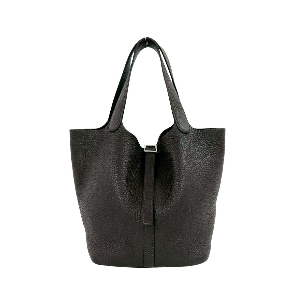Hermes Brown Taurillon Clemence Leather Handbag Tote Bag (Pre-Owned)