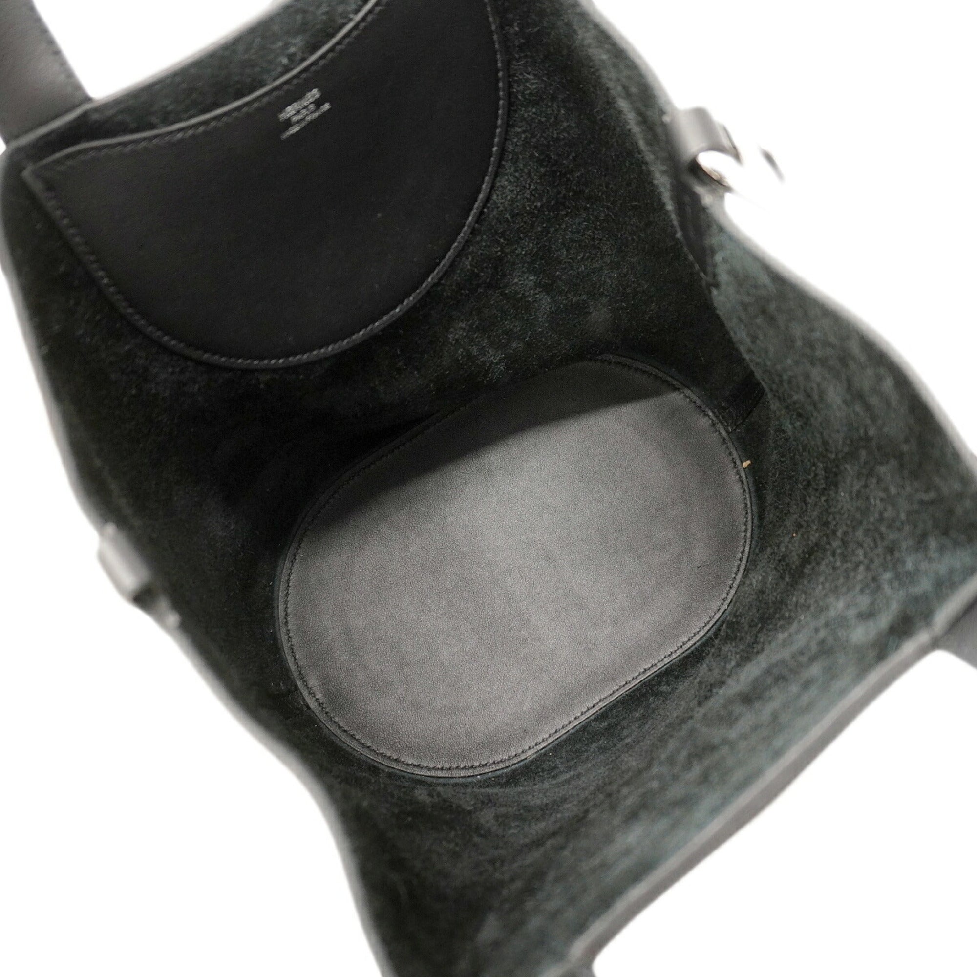 Hermes Black Taurillon Clemence Leather Handbag (Pre-Owned)