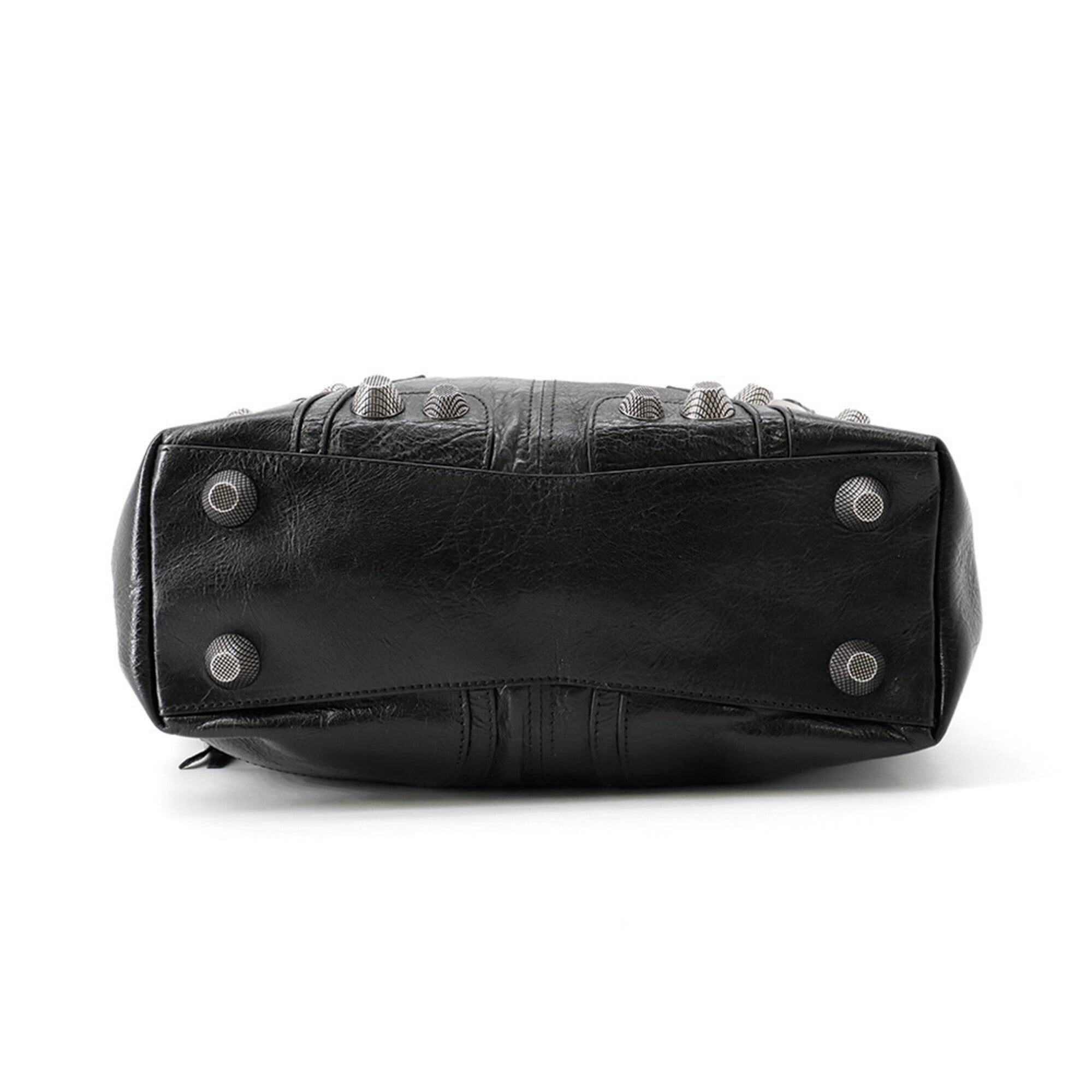 Balenciaga Black Leather Handbag Pouch Shoulder Bag (Pre-Owned)