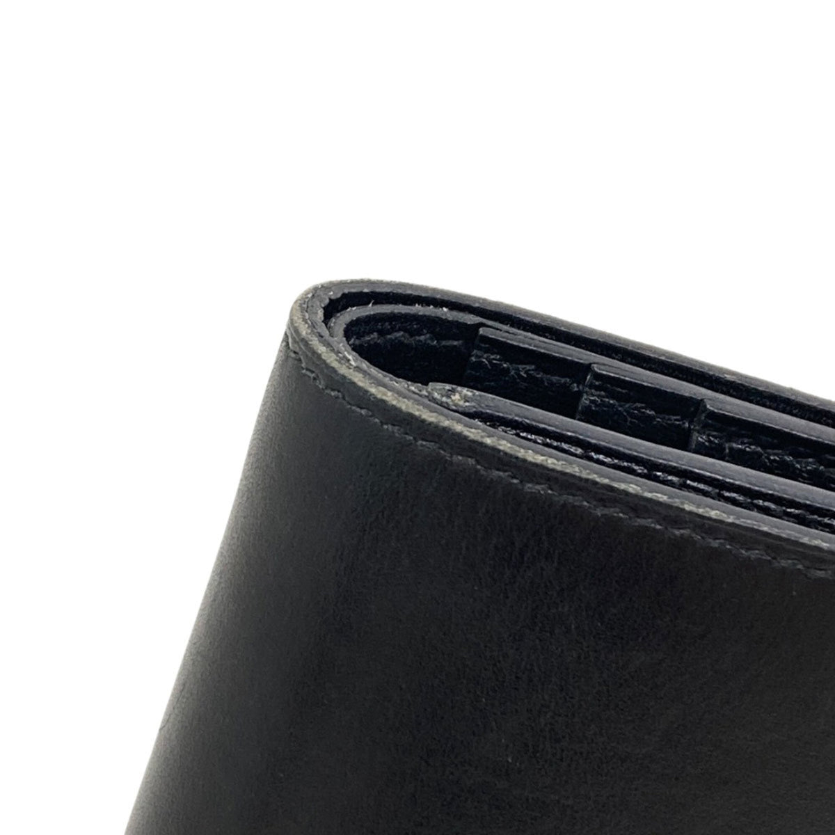Hermes Black Box Calf Leather Wallet (Bi-Fold) (Pre-Owned)
