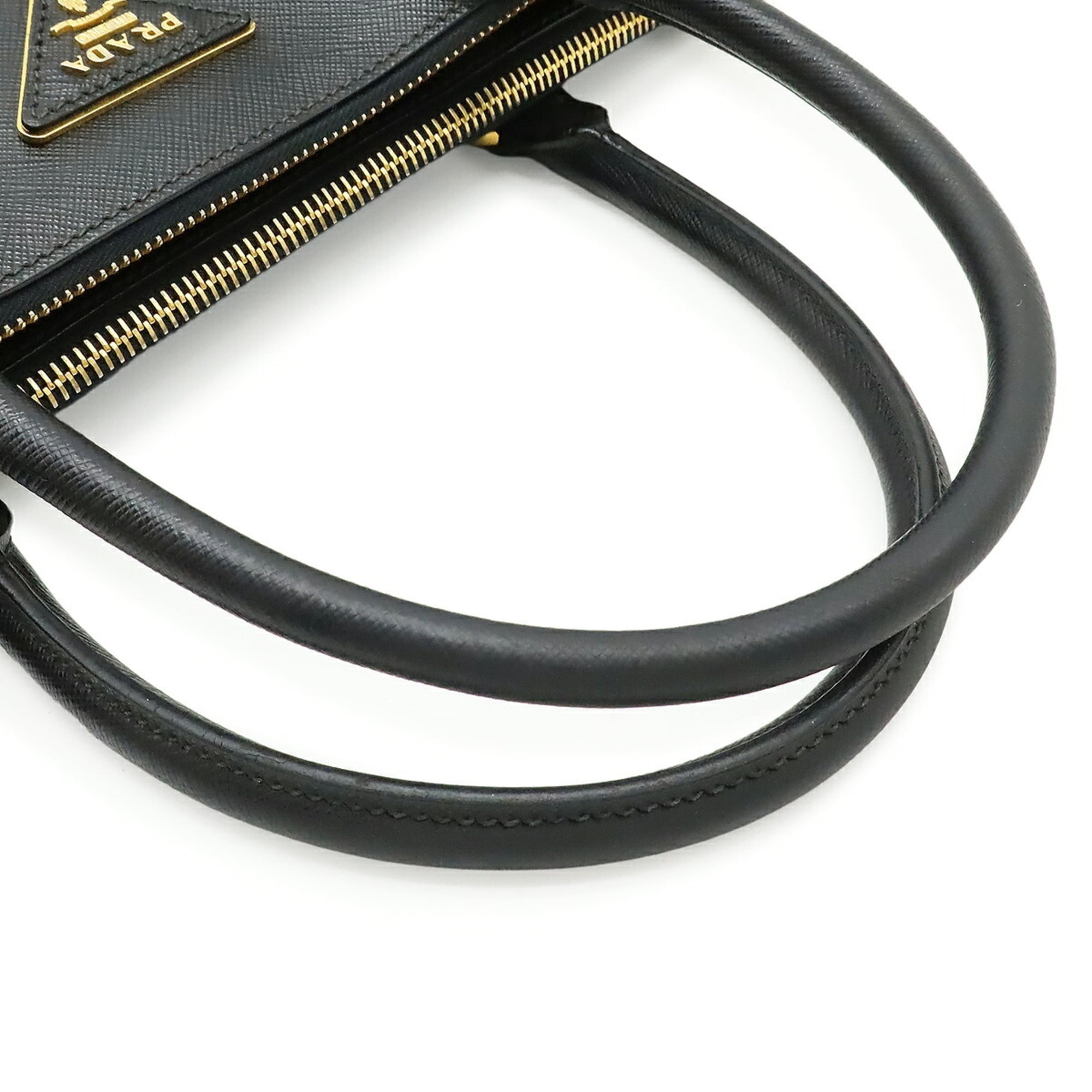 Prada Black Nero Leather Handbag Tote Bag (Pre-Owned)