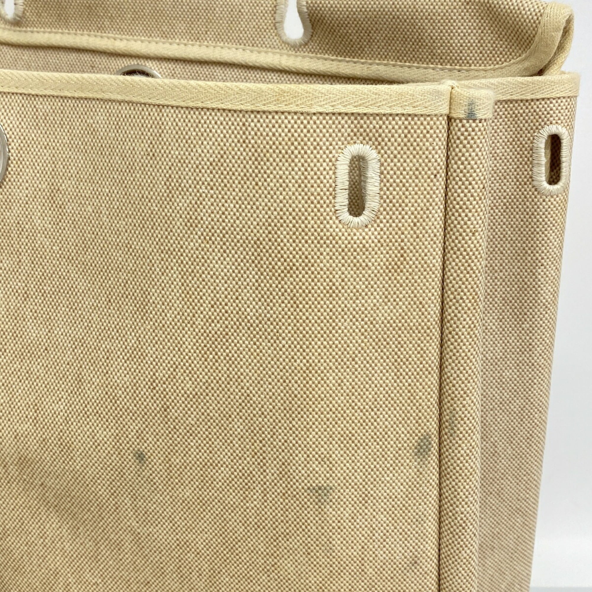 Hermes Natural Toile H Handbag (Pre-Owned)