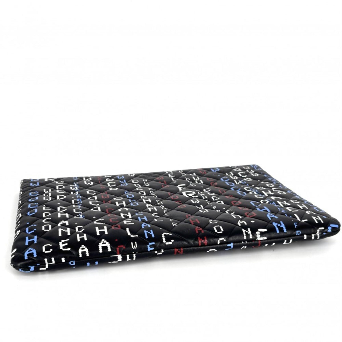 Chanel Black Multi-Color Leather Clutch Bag (Pre-Owned)